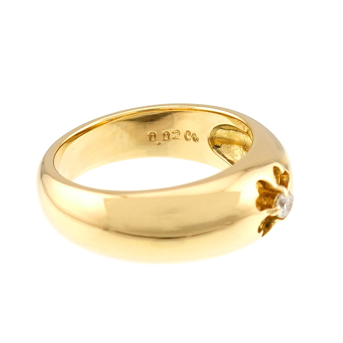 Diamond 0.02ct Ring 18K YG 750 Size2.25-2.5(US)