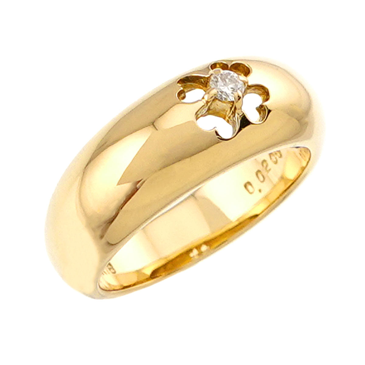 Diamond 0.02ct Ring 18K YG 750 Size2.25-2.5(US)