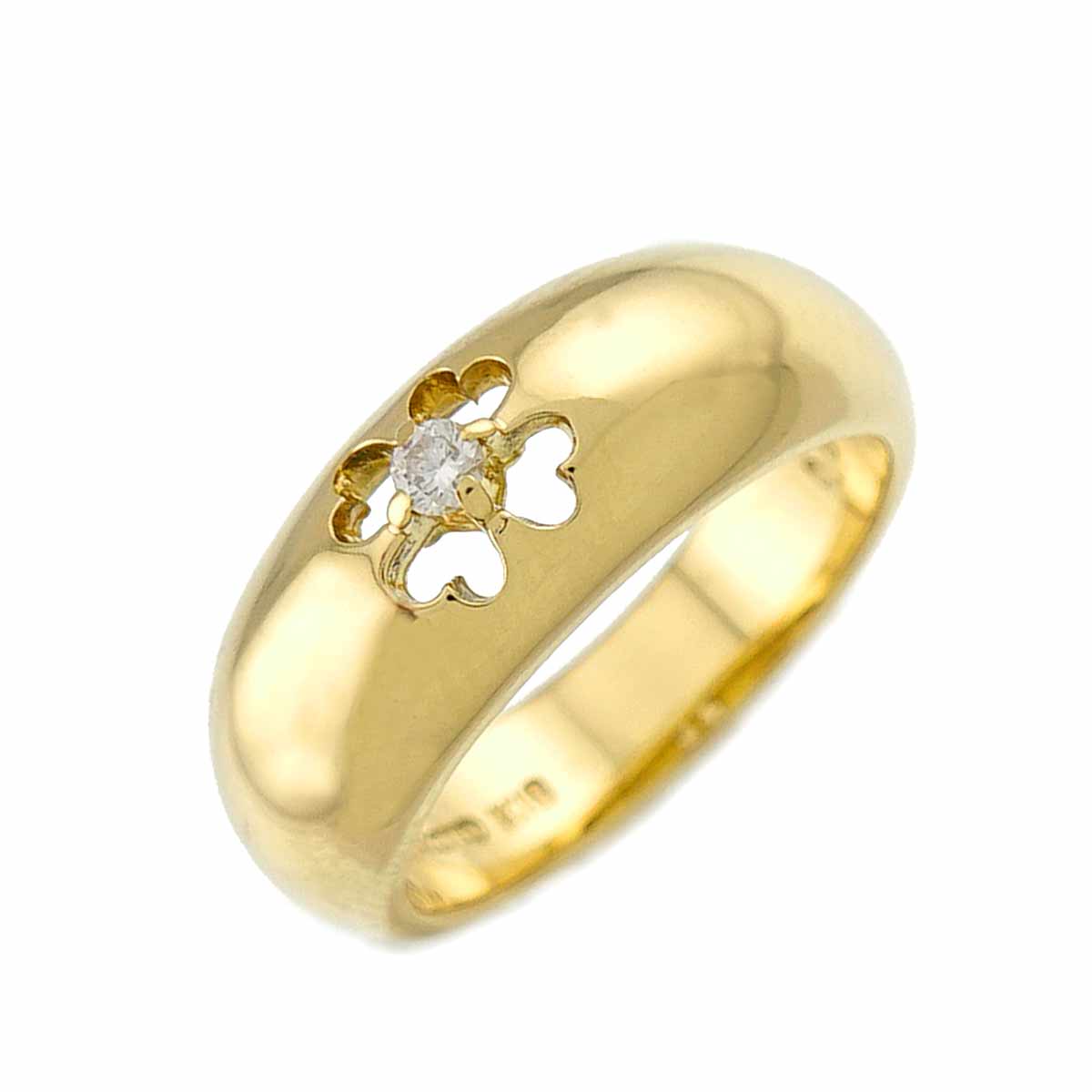 Diamond 0.02ct Ring 18K YG 750 Size2.25-2.5(US)