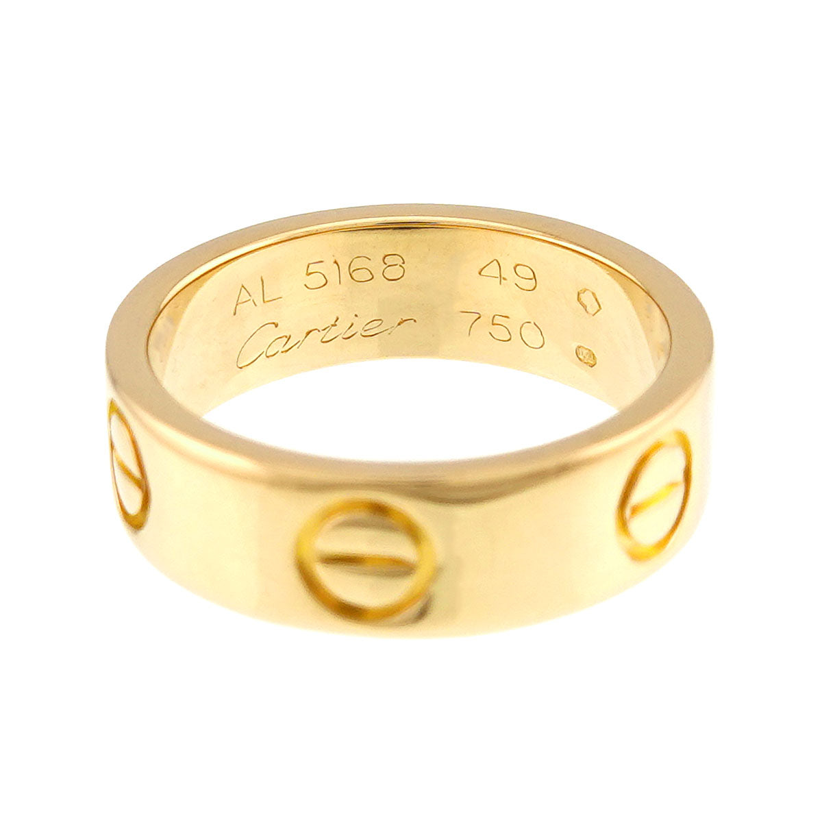Love Ring 18K Yellow Gold 750 size49 4.75-5(US)