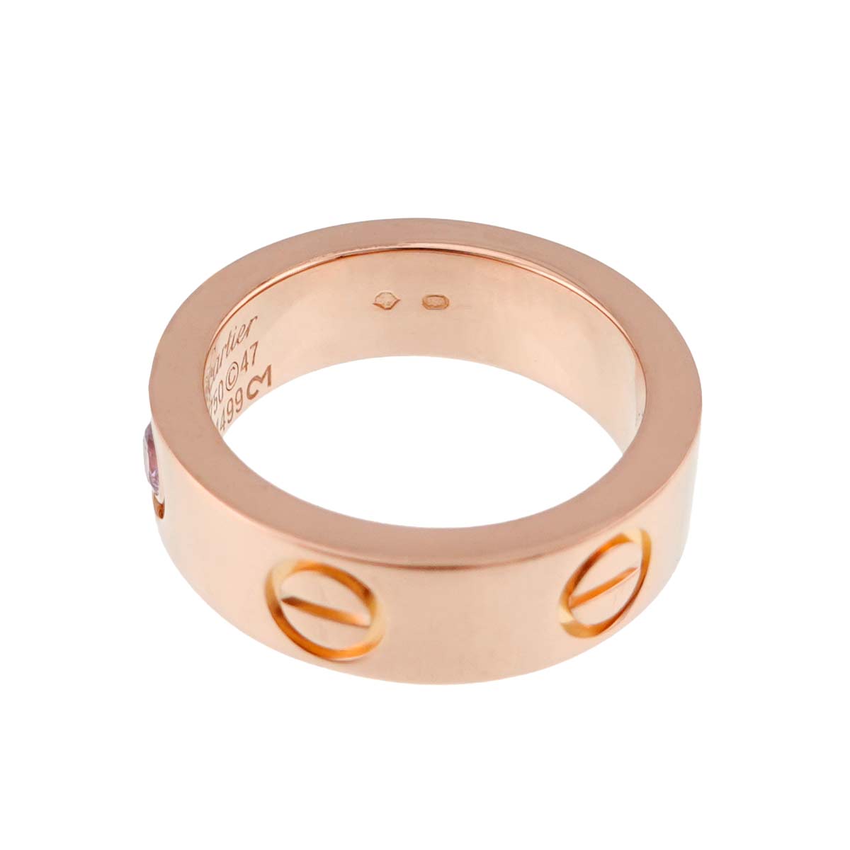 Love Ring Sapphire 18K PG 750 size47 3.75-4(US)