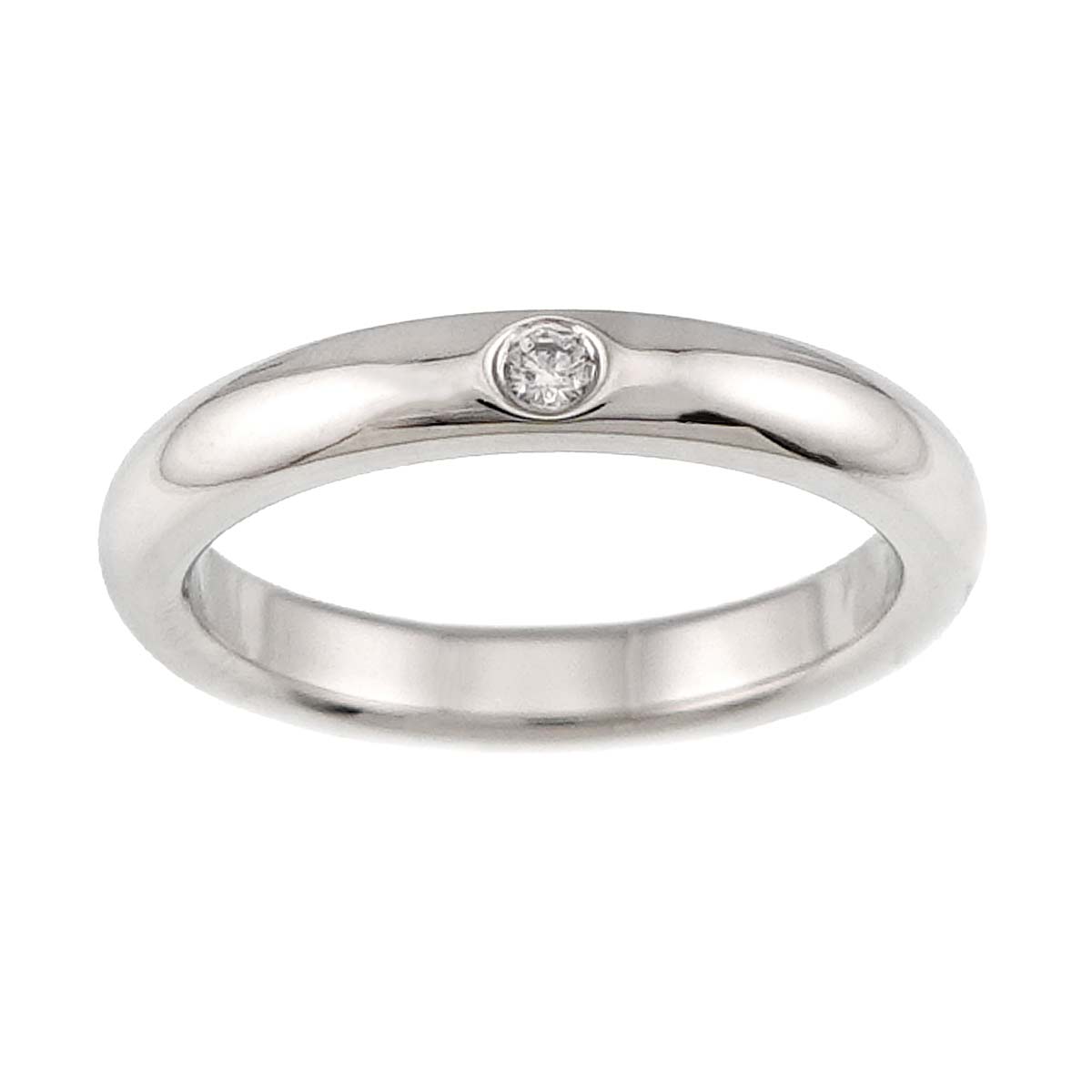 Stacking Band Ring Diamond 1P Pt Size2.75-3(US)
