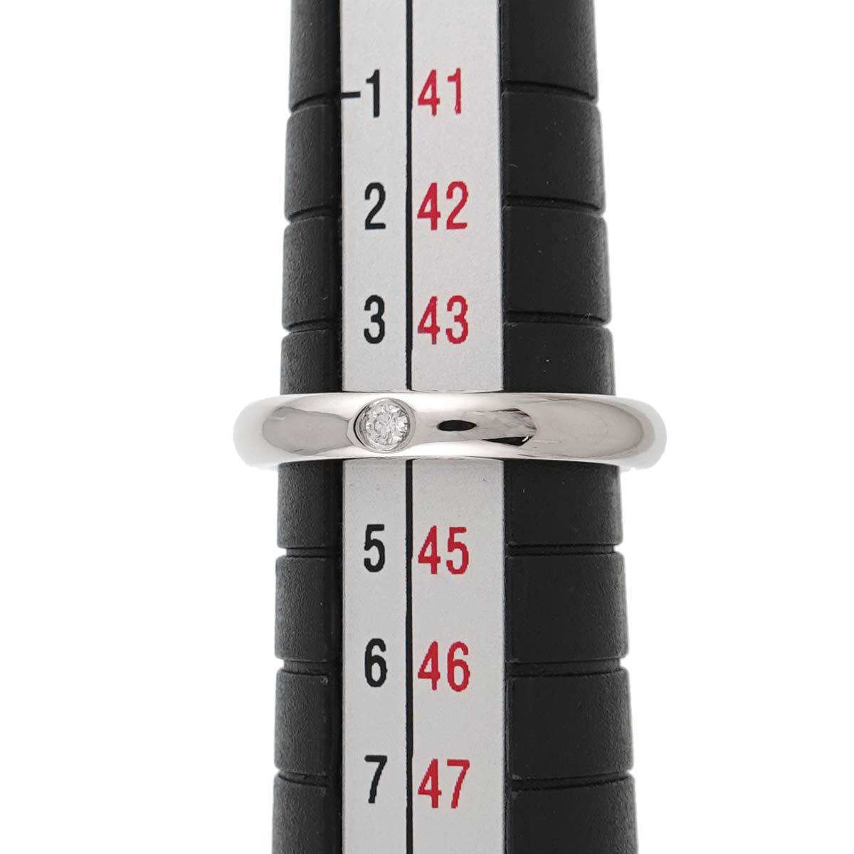 Stacking Band Ring Diamond 1P Pt Size2.75-3(US)