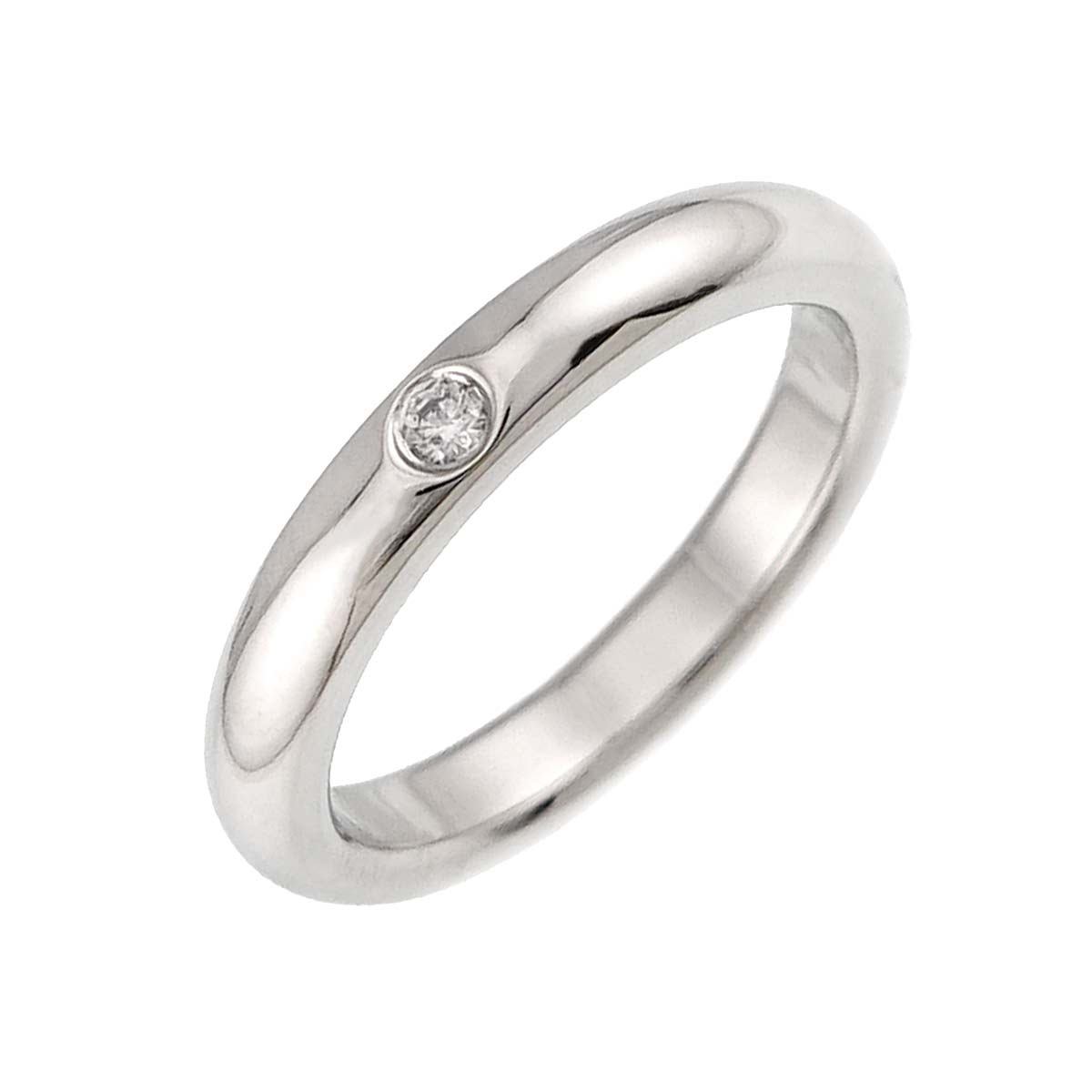 Stacking Band Ring Diamond 1P Pt Size2.75-3(US)