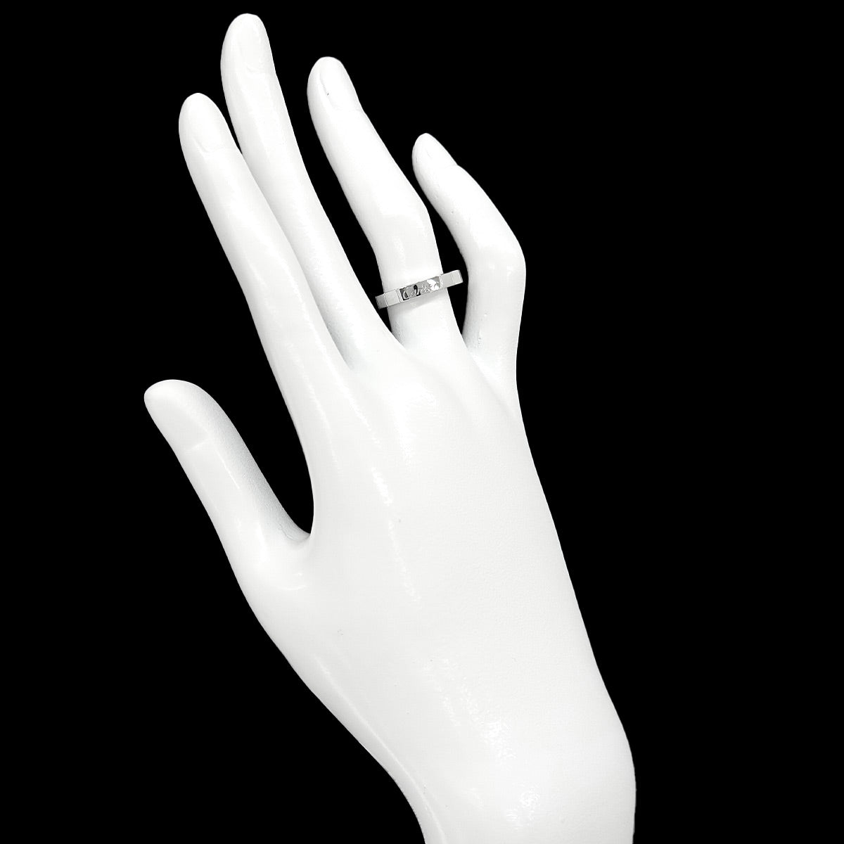 Laniere Ring 18K White Gold 750 Size48 4.5(US)