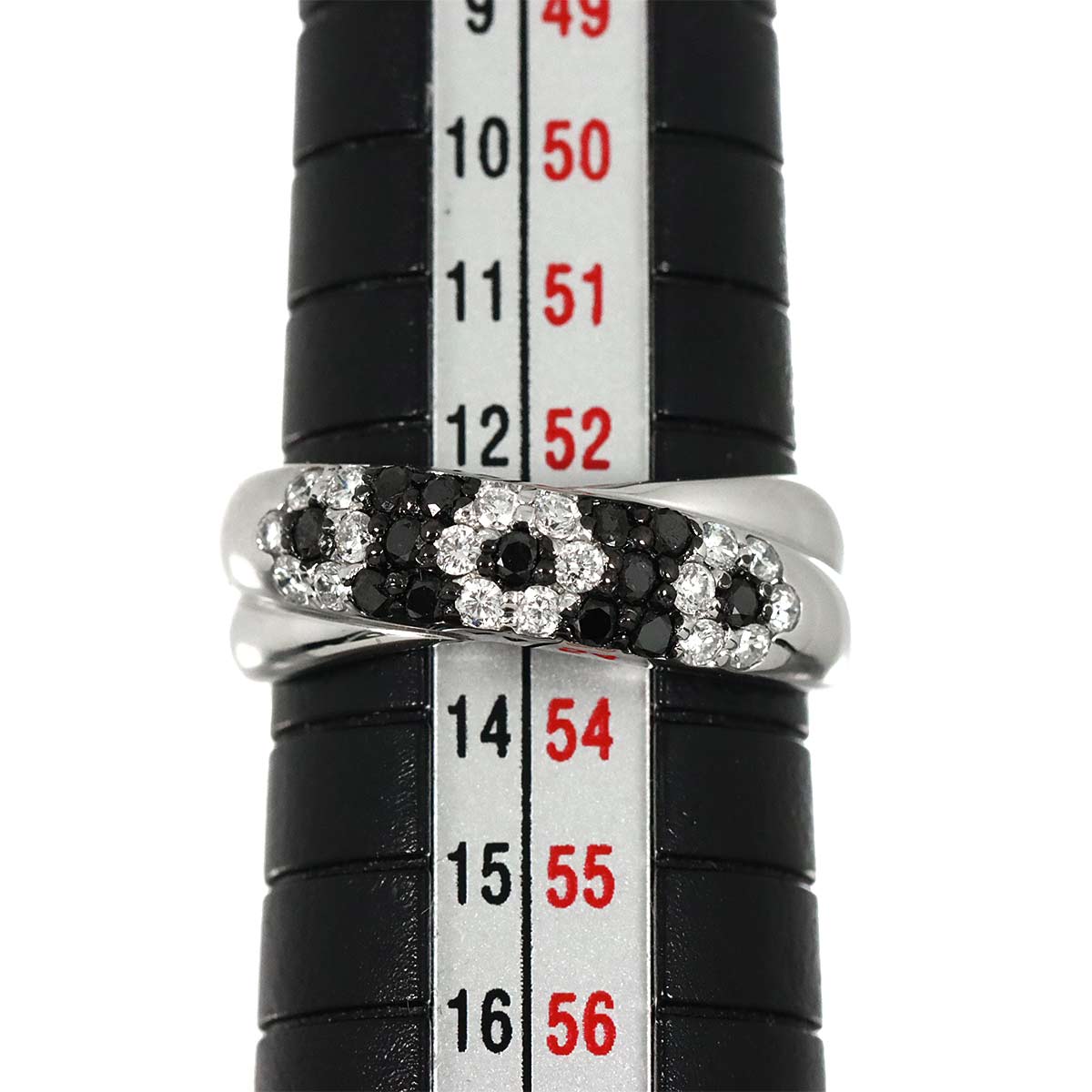 Diamond 0.29ct/0.21ctct Ring 18K WG 750 Size6.25-6.5(US)