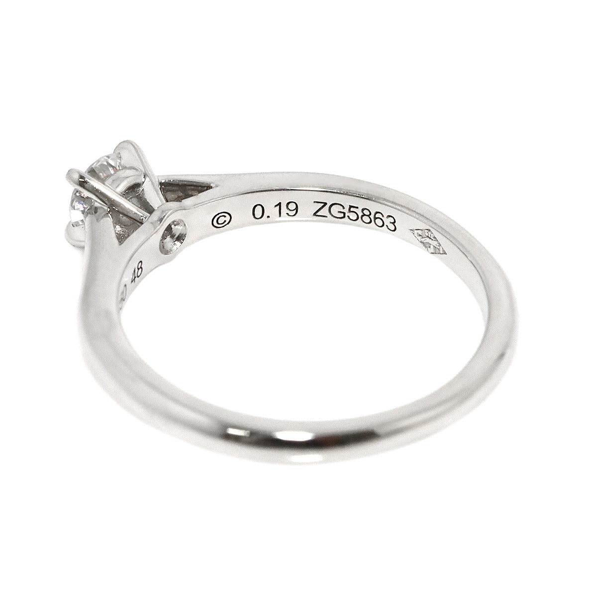 Diamond 0.19ct Ring Platinum size48 4.5(US)