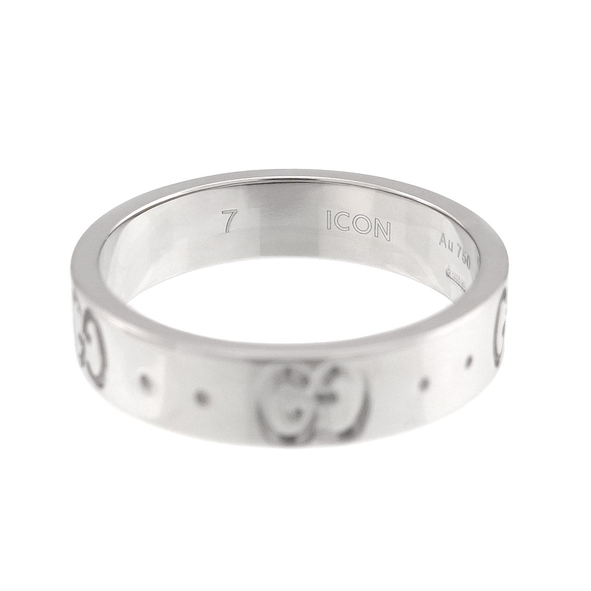 Icon Ring 18K WG White Gold 750 Size7 3.75-4(US)