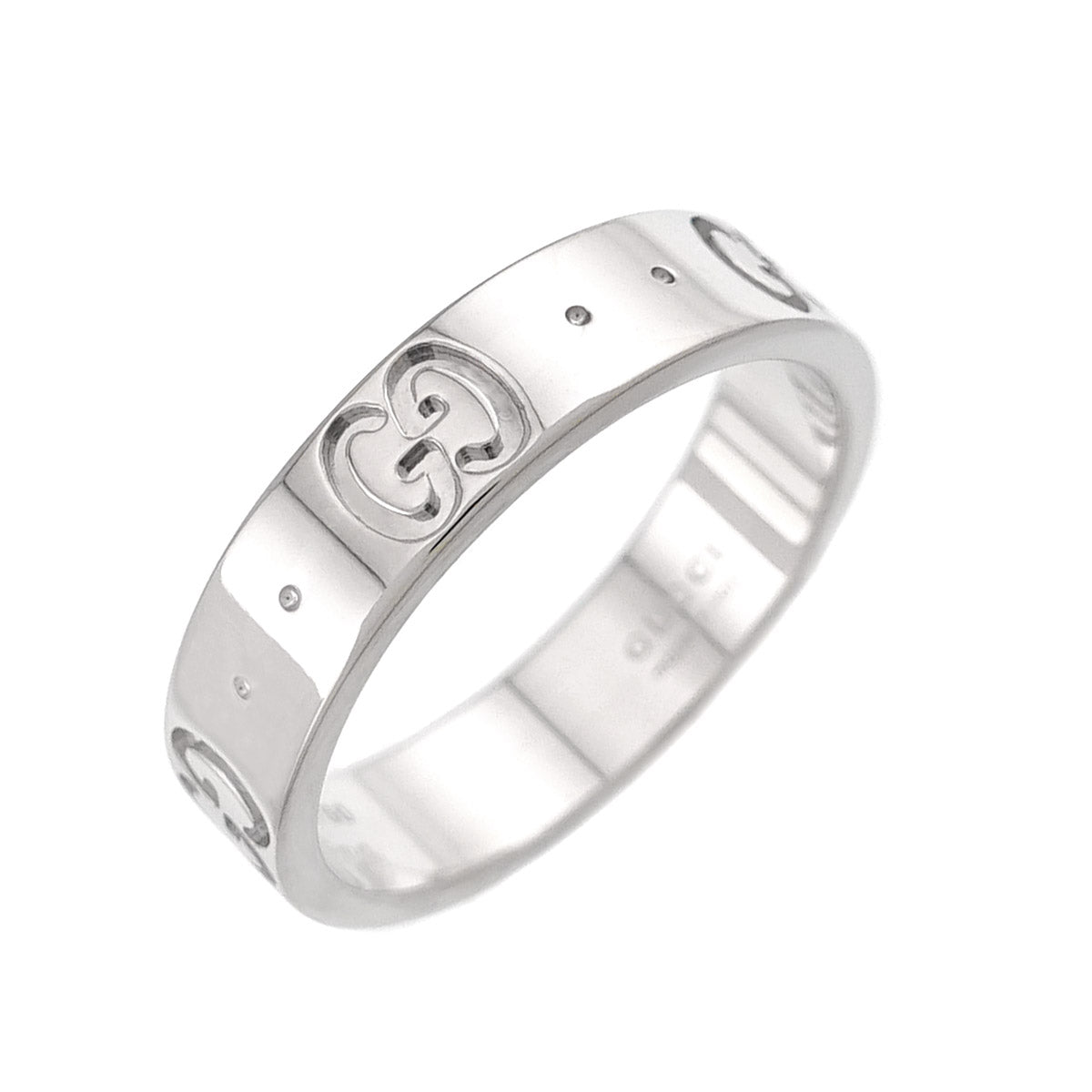 Icon Ring 18K WG White Gold 750 Size7 3.75-4(US)