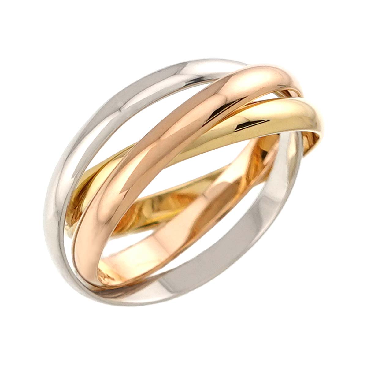 Trinity MM Ring 18K YG WG PG 750 Size55 7.25(US)