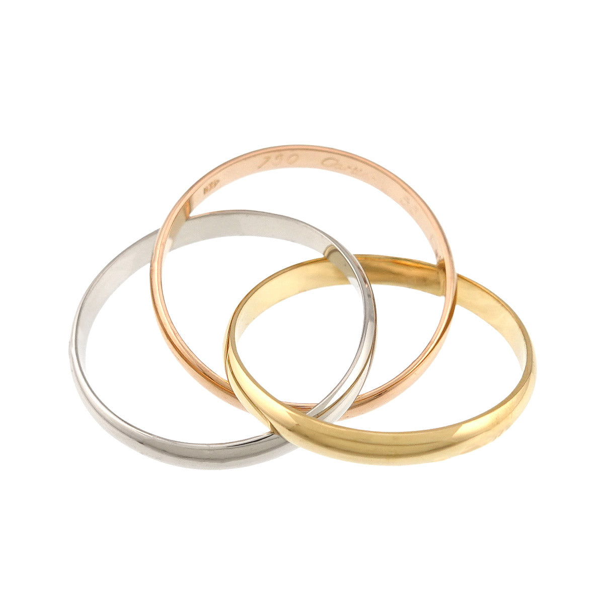 Trinity MM Ring 18K YG WG PG 750 Size55 7.25(US)
