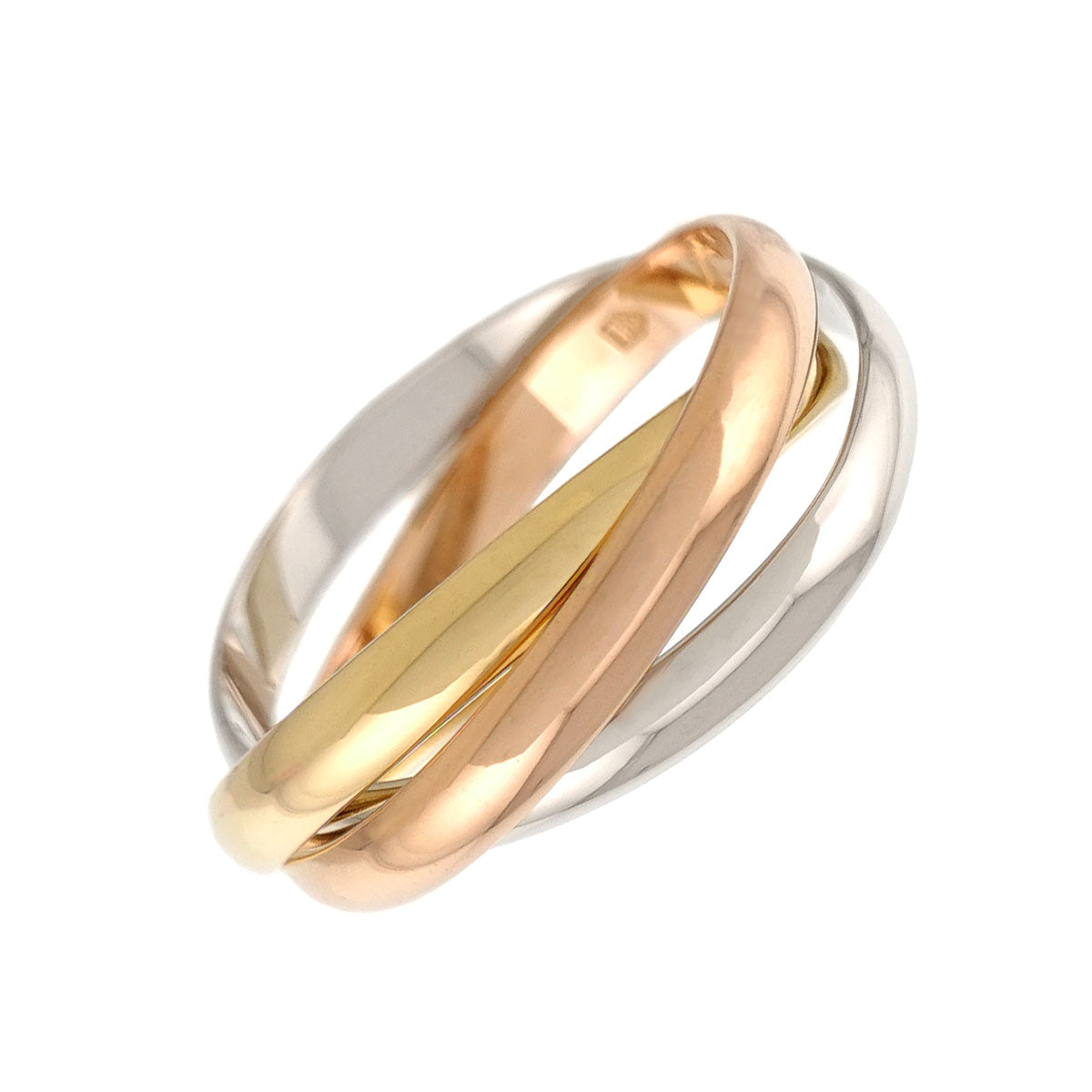 Trinity MM Ring 18K YG WG PG 750 Size55 7.25(US)