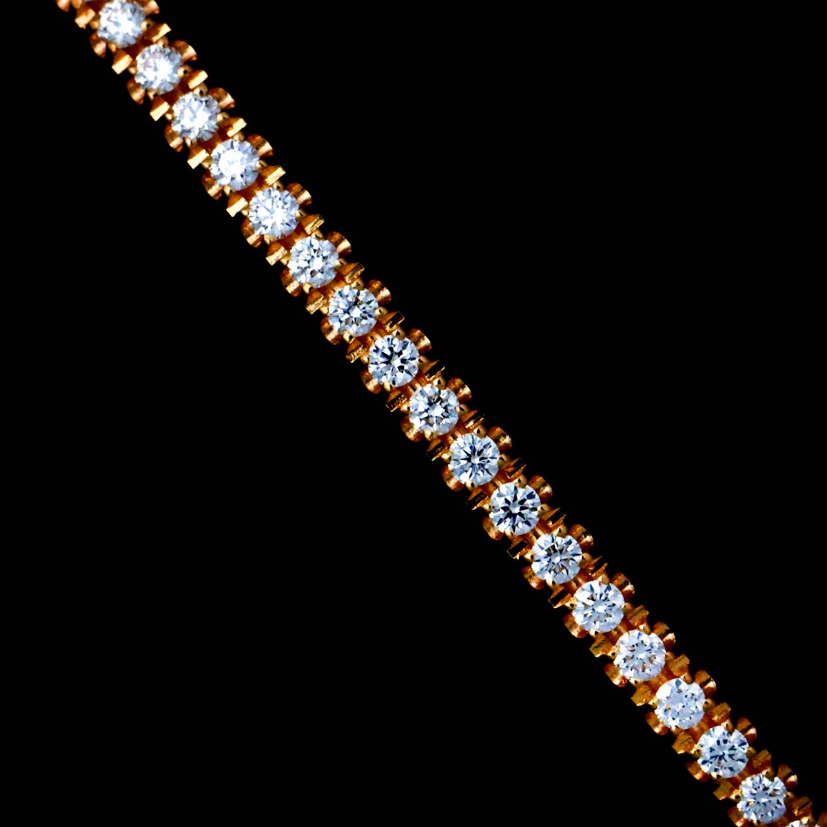 T Smile Diamond Bracelet 18K Pink Gold 750