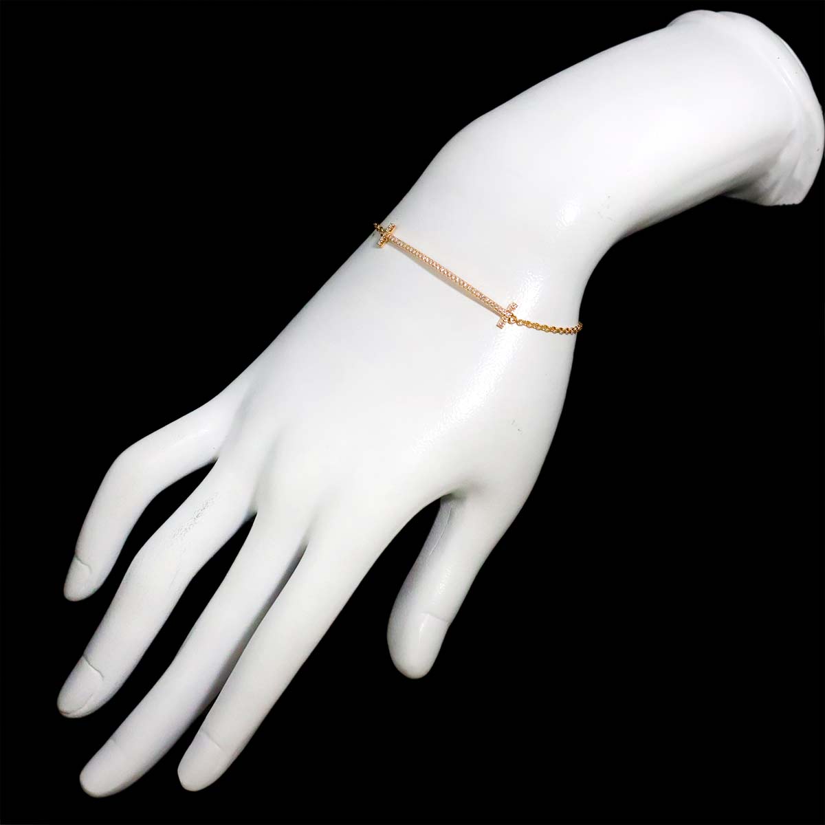 T Smile Diamond Bracelet 18K Pink Gold 750
