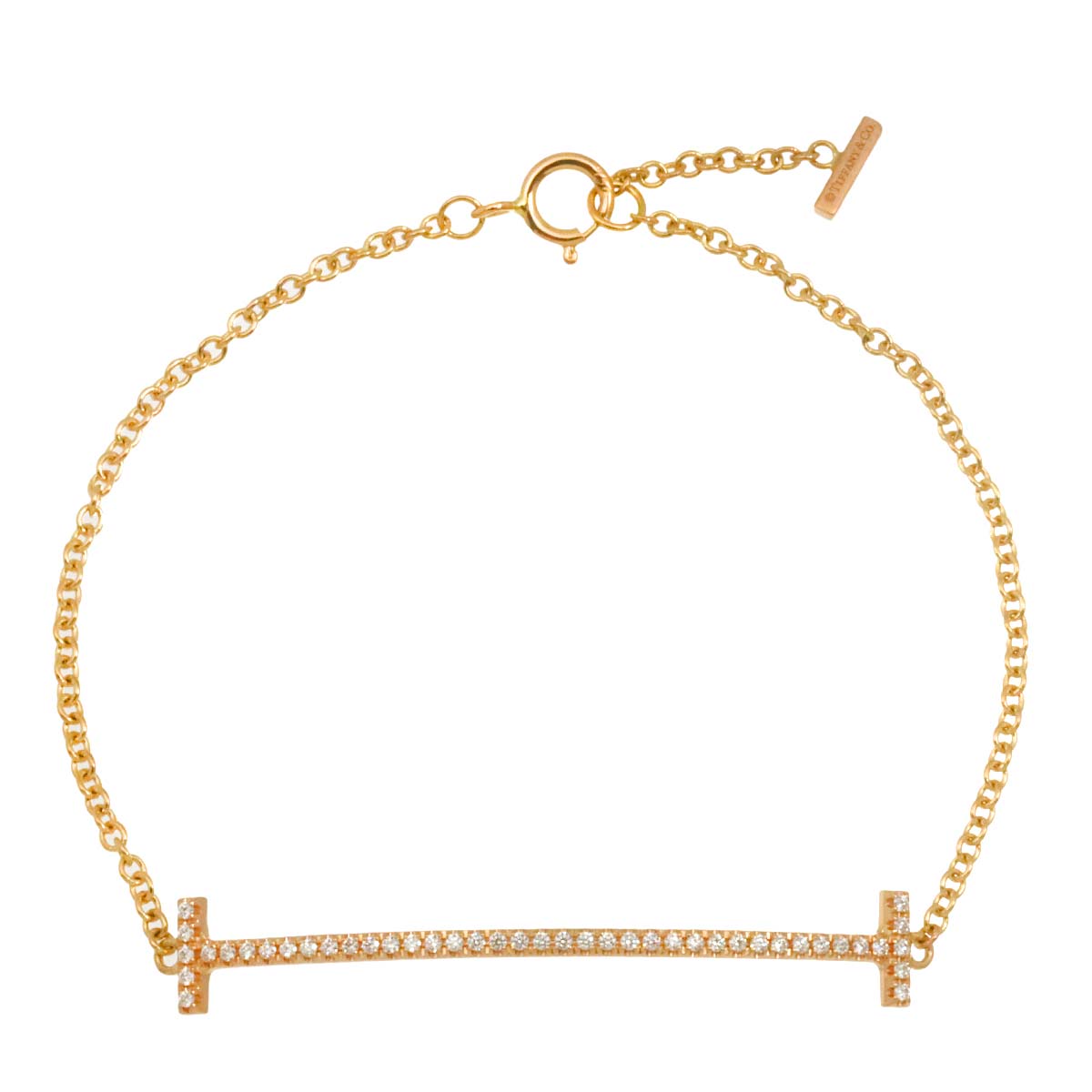 T Smile Diamond Bracelet 18K Pink Gold 750
