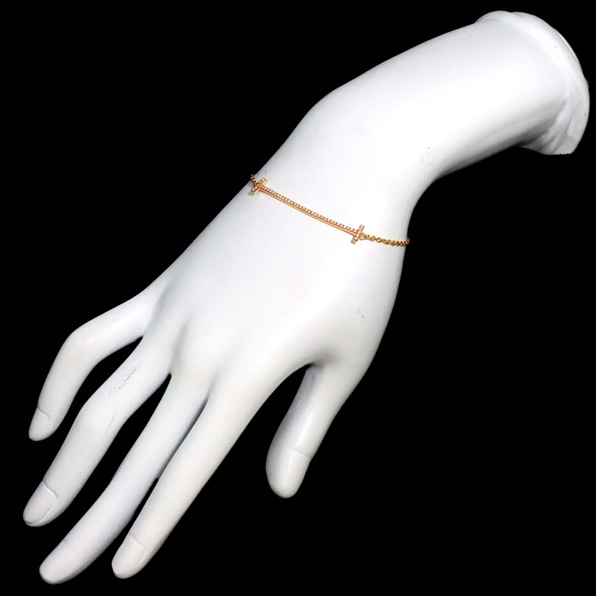 T Smile Diamond Bracelet 18K Pink Gold 750