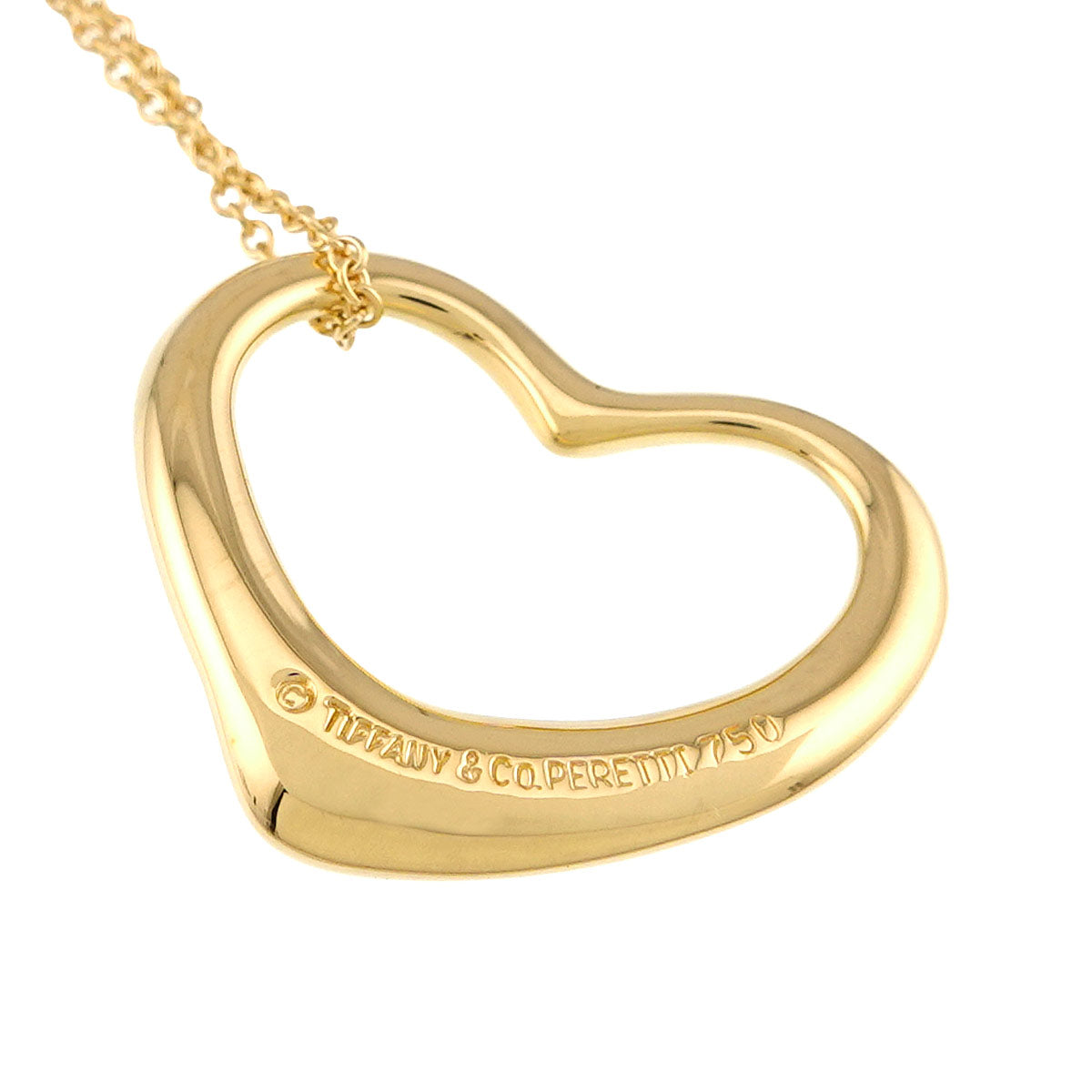 Open Heart Necklace 18K Yellow Gold 750