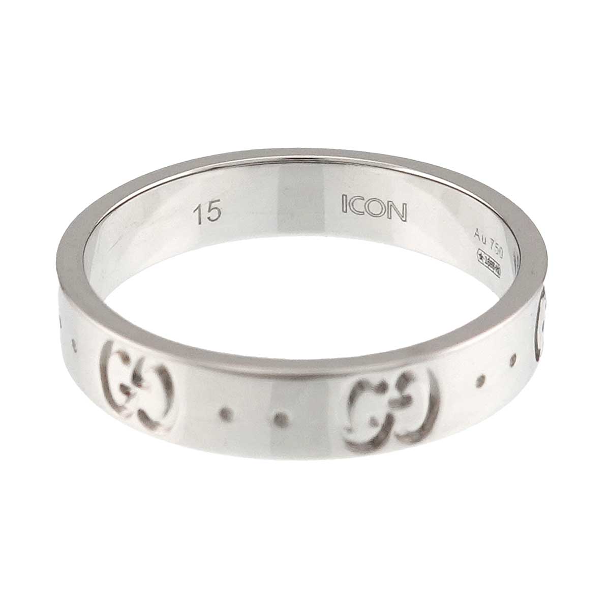 Icon Ring 18K WG White Gold 750 Size15 6.75-7.25(US)