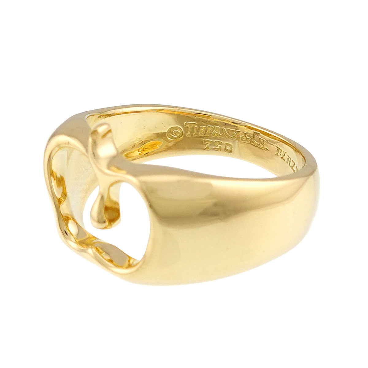 Apple motif Ring 18K K18 YG 750 size6.75(JPN)