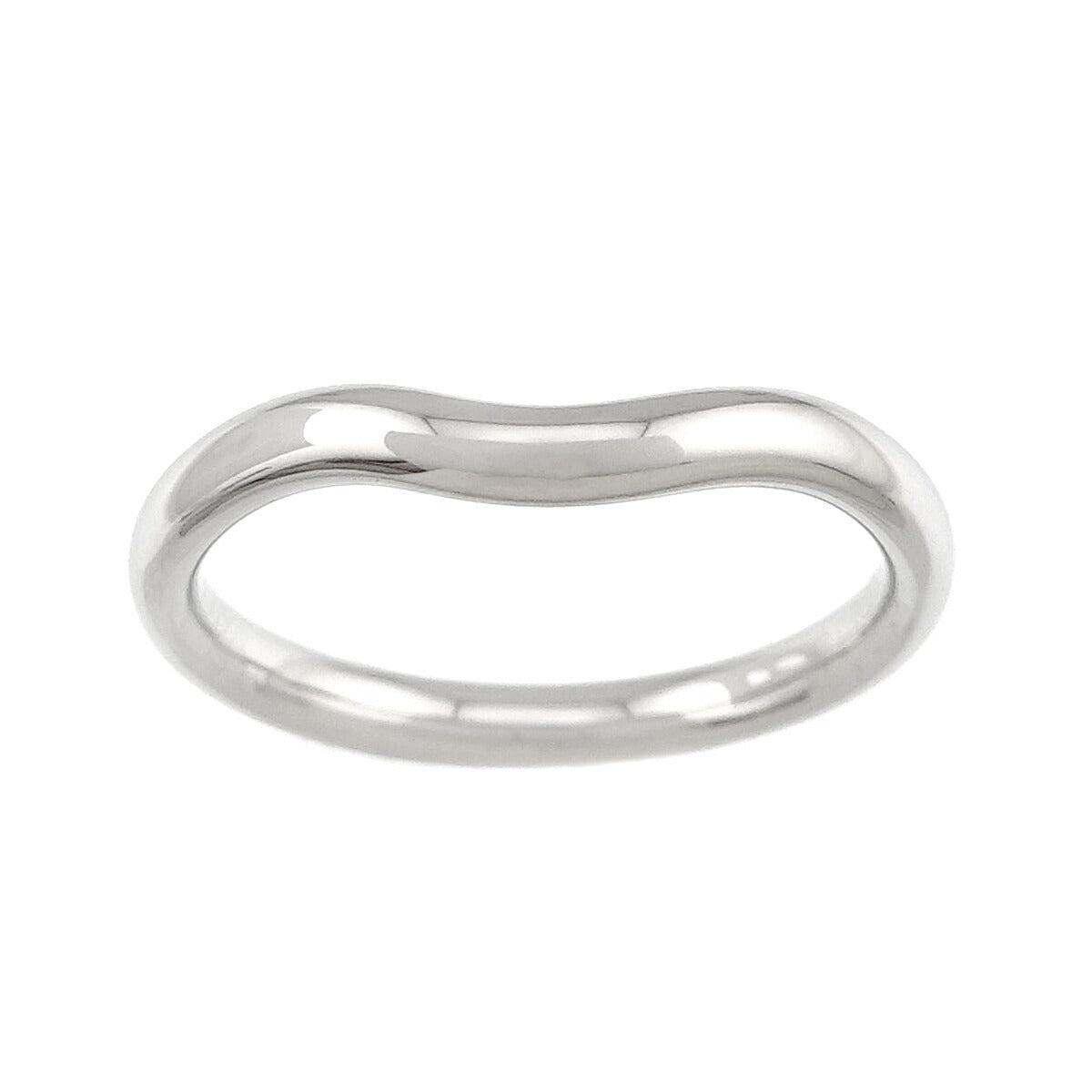 Curved Band Ring Pt Platinum size4.75-5(US)