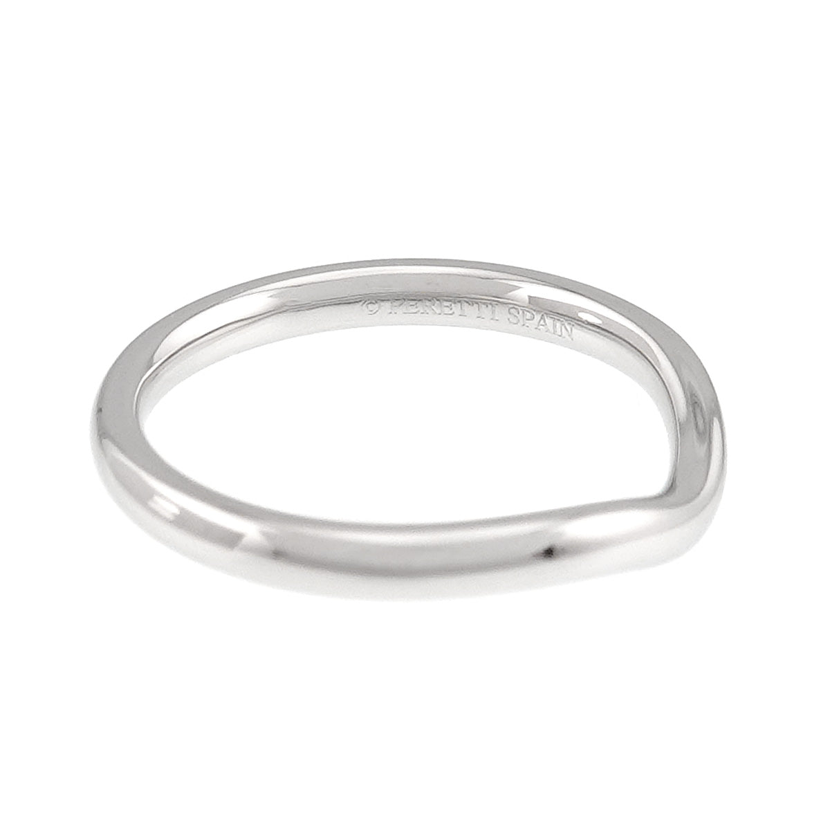 Curved Band Ring Pt Platinum size4.75-5(US)