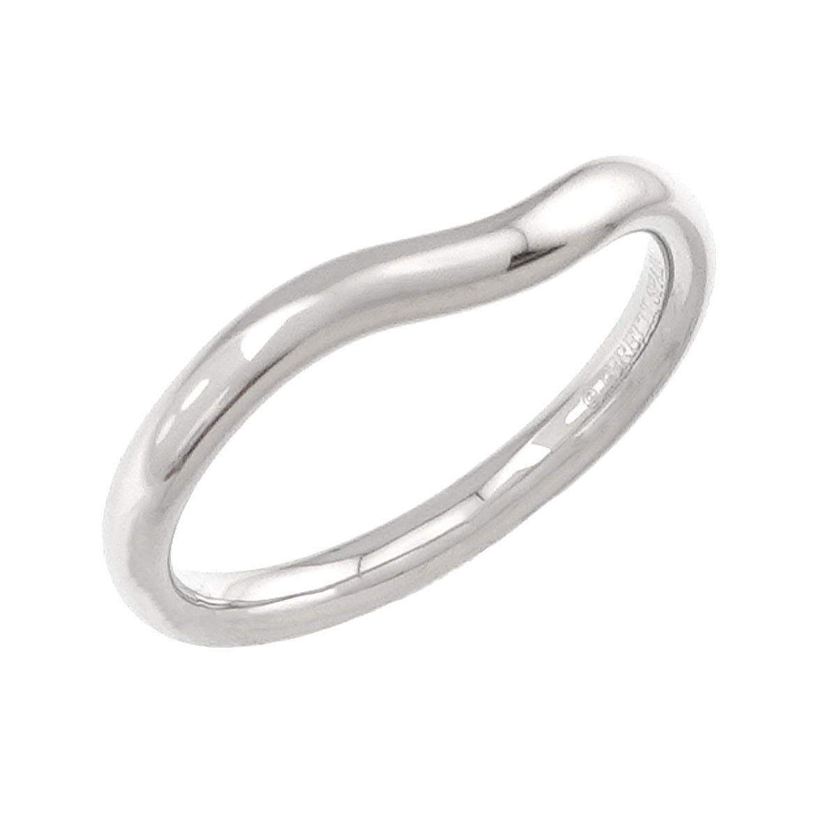 Curved Band Ring Pt Platinum size4.75-5(US)