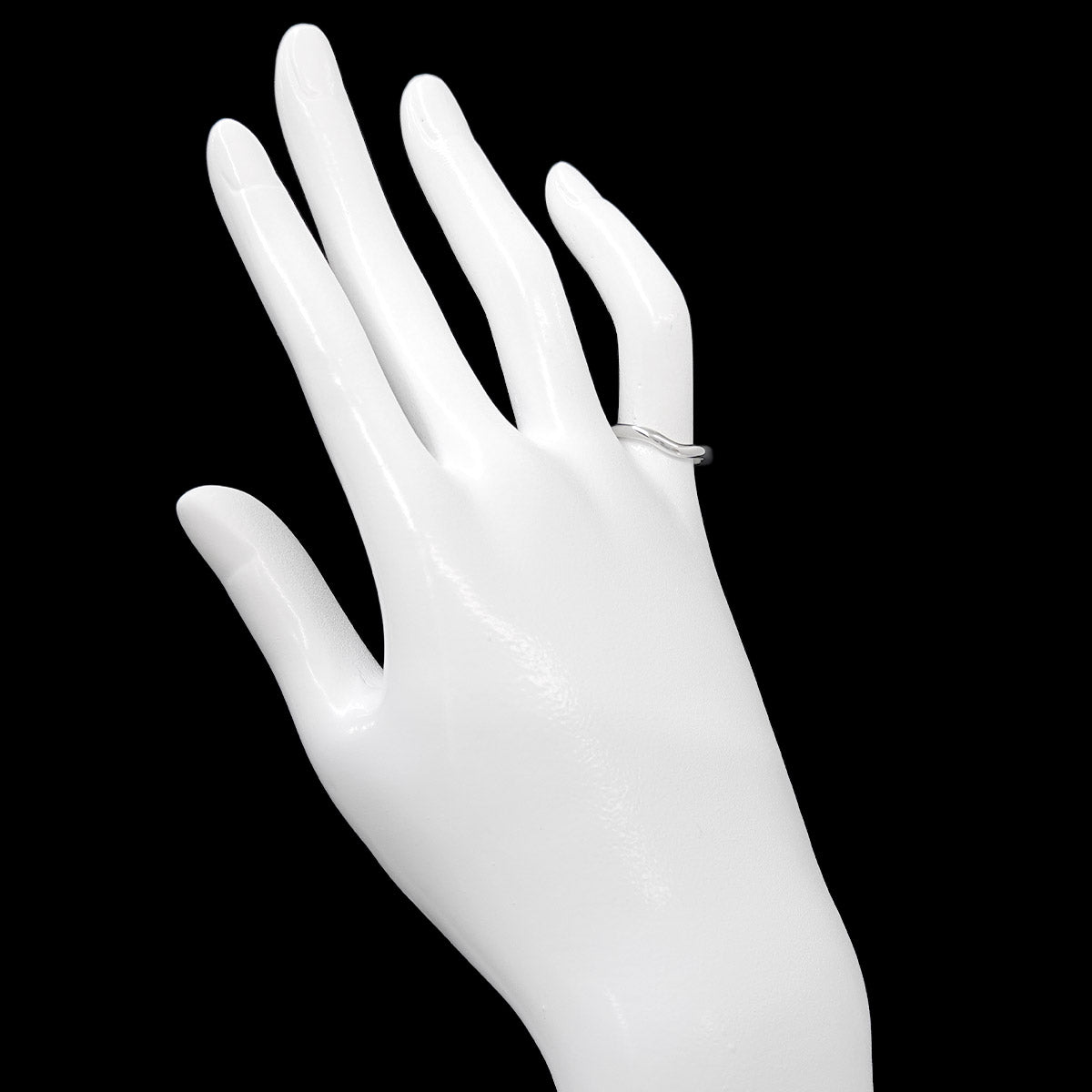 Curved Band Ring Pt Platinum size4.75-5(US)