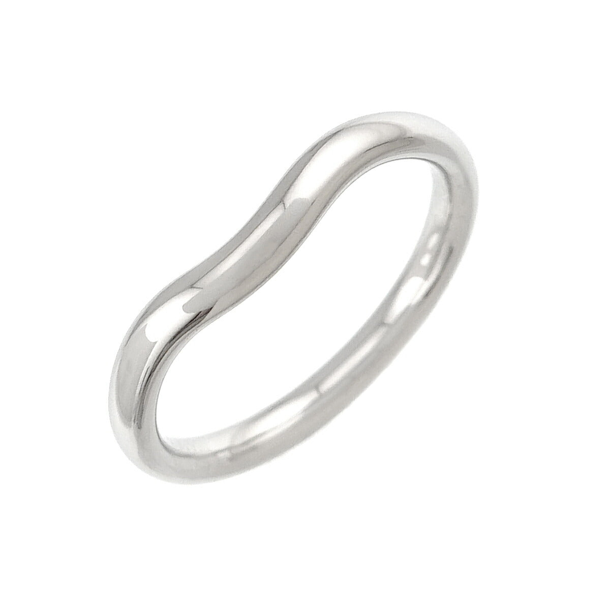 Curved Band Ring Pt Platinum size4.75-5(US)