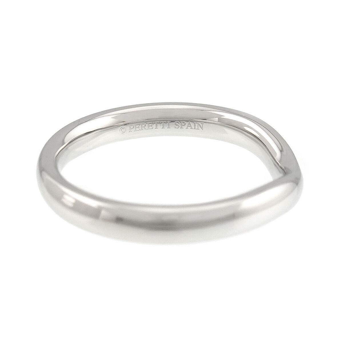 Curved Band Ring Pt Platinum size6.75(US)
