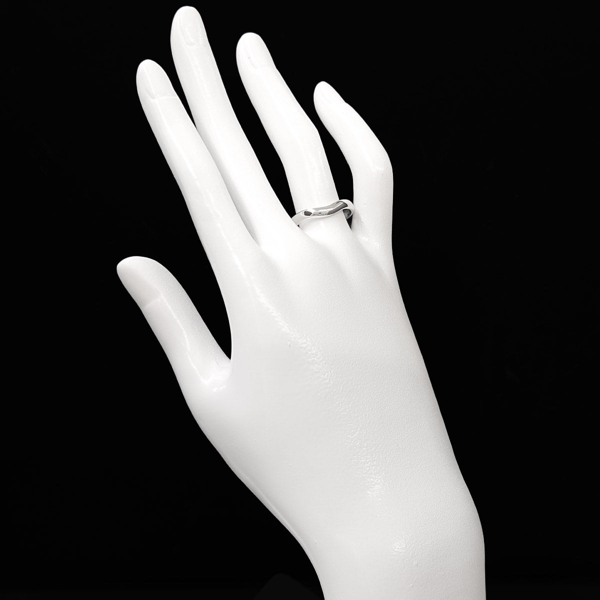Curved Band Ring Pt Platinum size6.75(US)