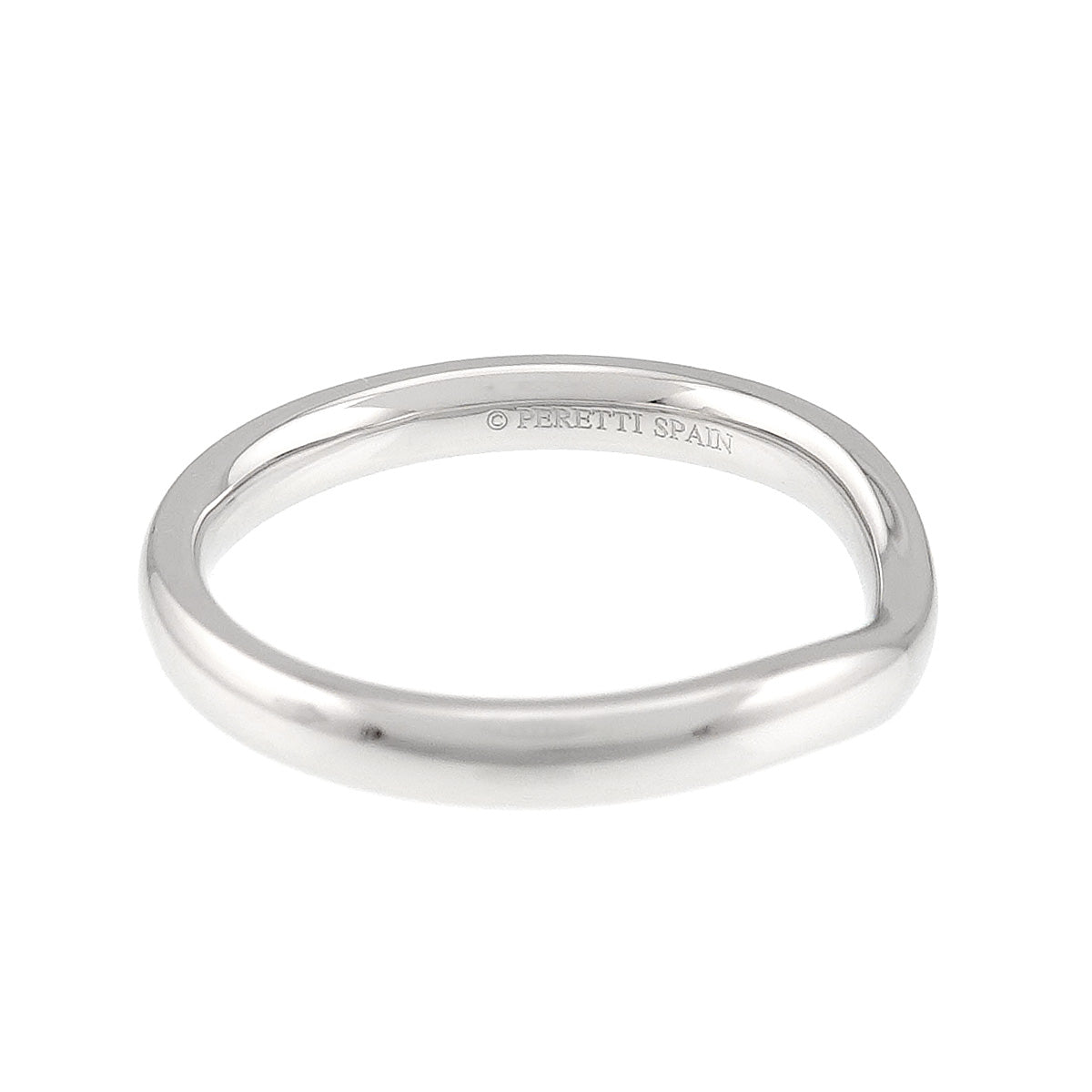 Curved Band Ring Pt Platinum size7.25-7.5(US)