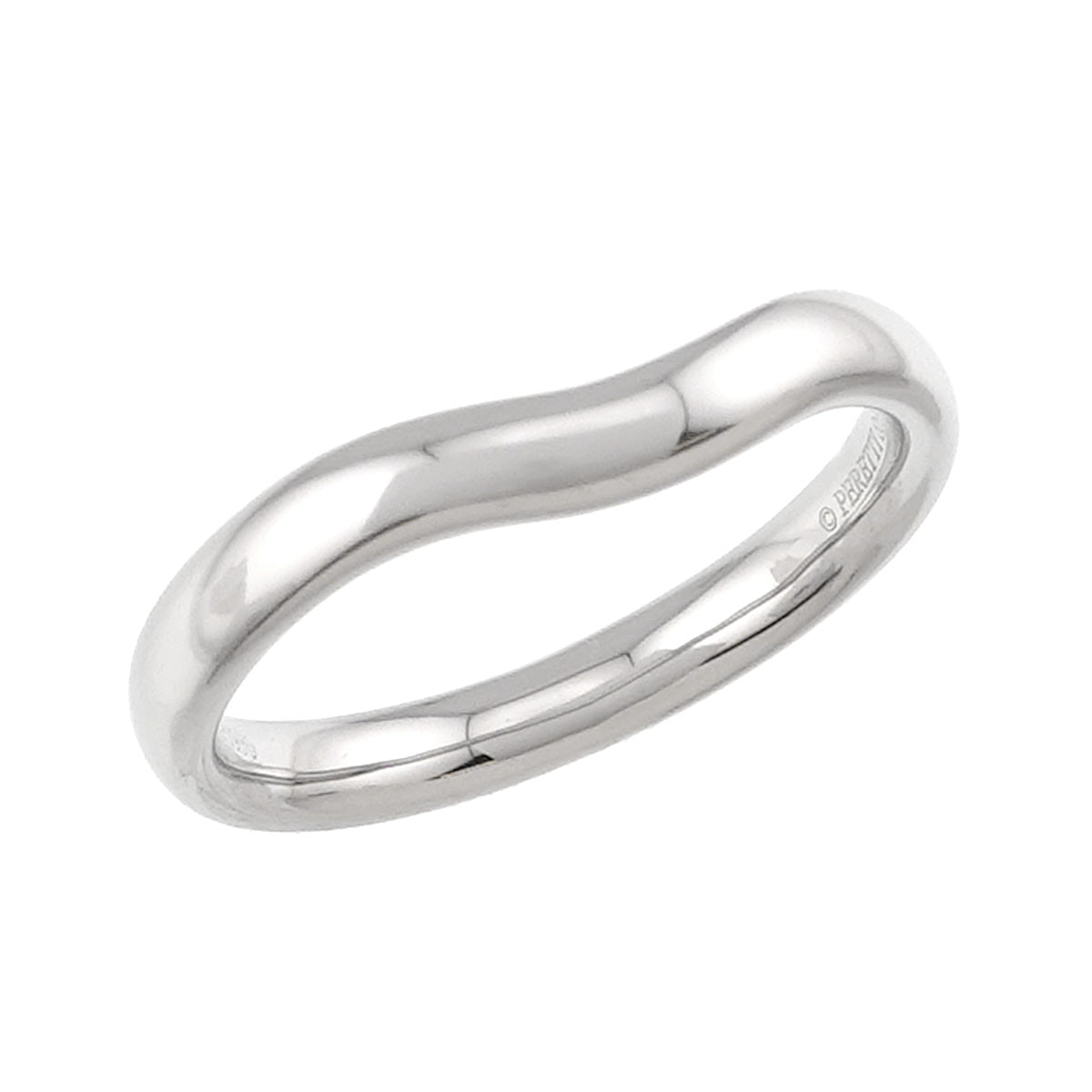 Curved Band Ring Pt Platinum size7.25-7.5(US)