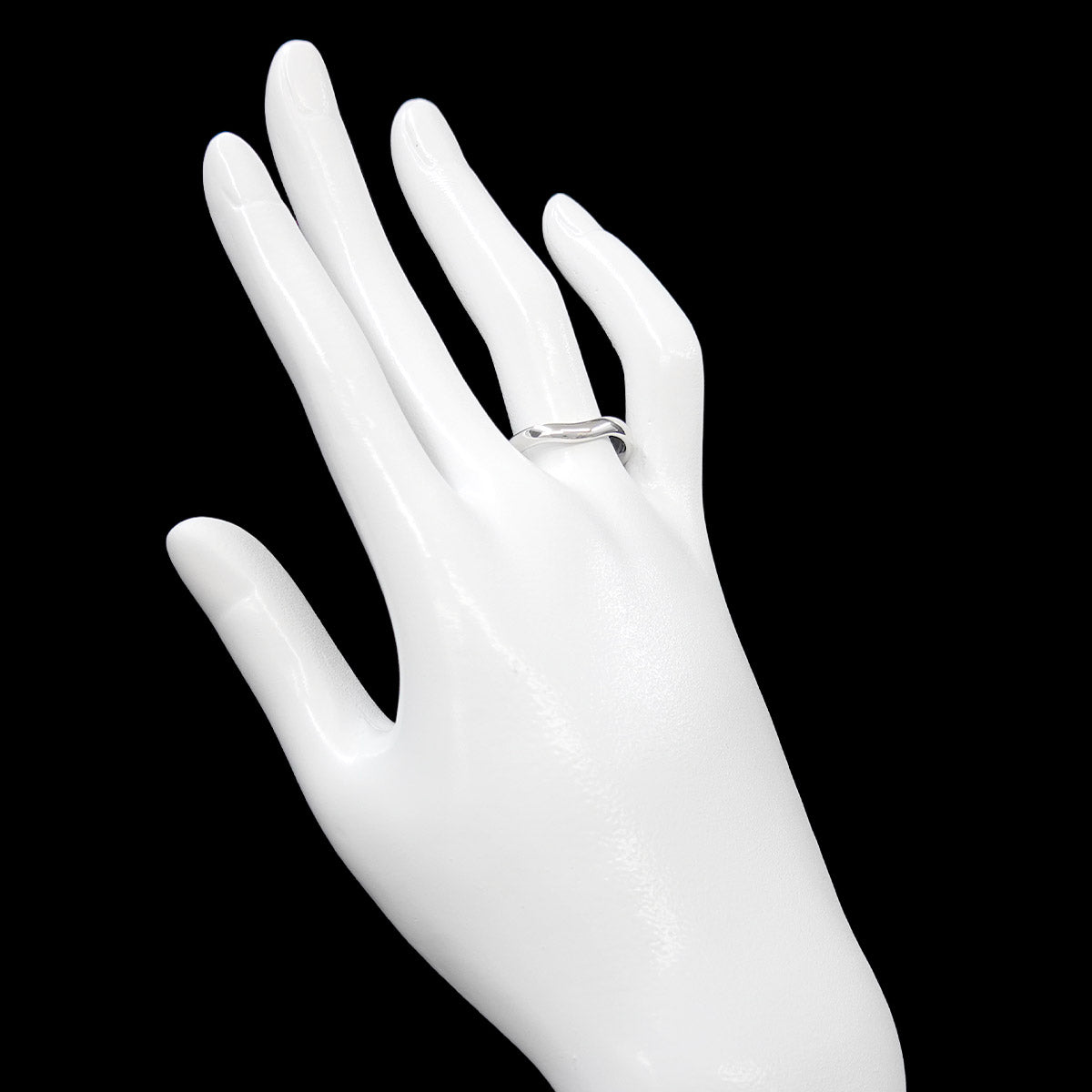 Curved Band Ring Pt Platinum size7.25-7.5(US)