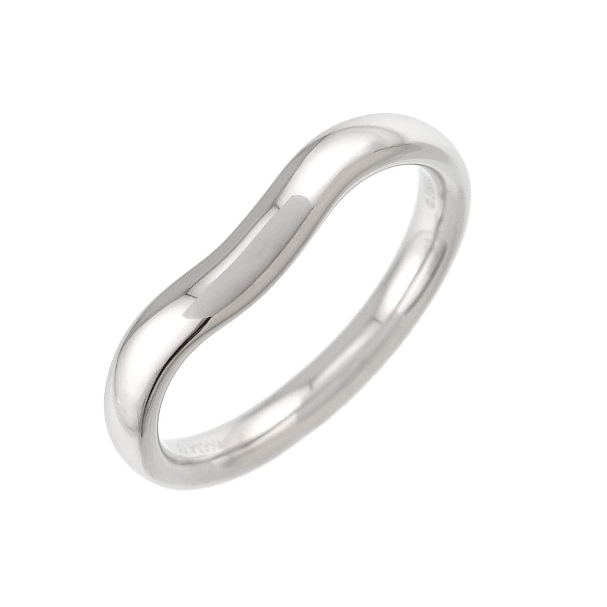 Curved Band Ring Pt Platinum size7.25-7.5(US)