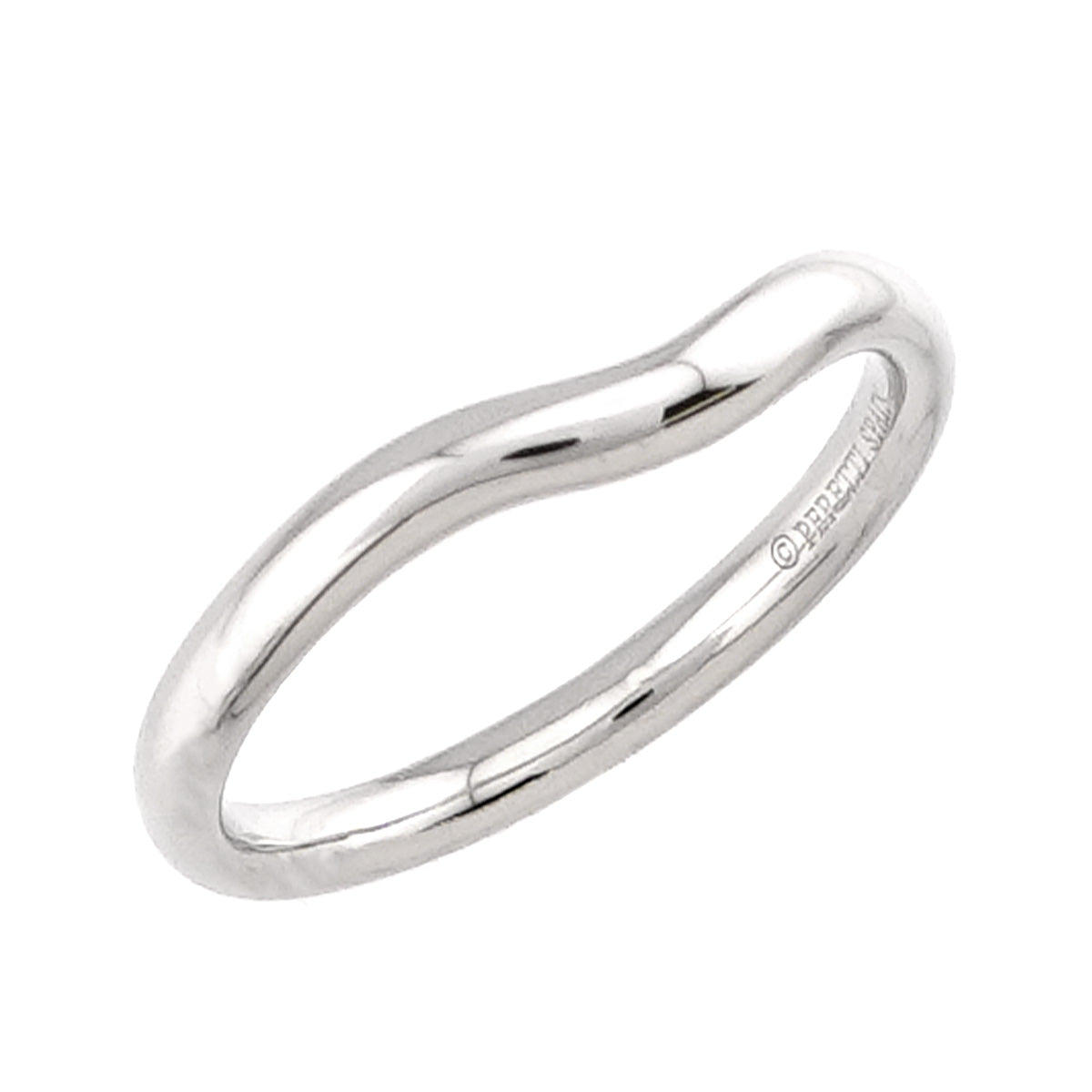 Curved Band Ring Pt Platinum size6.25-6.5(US)