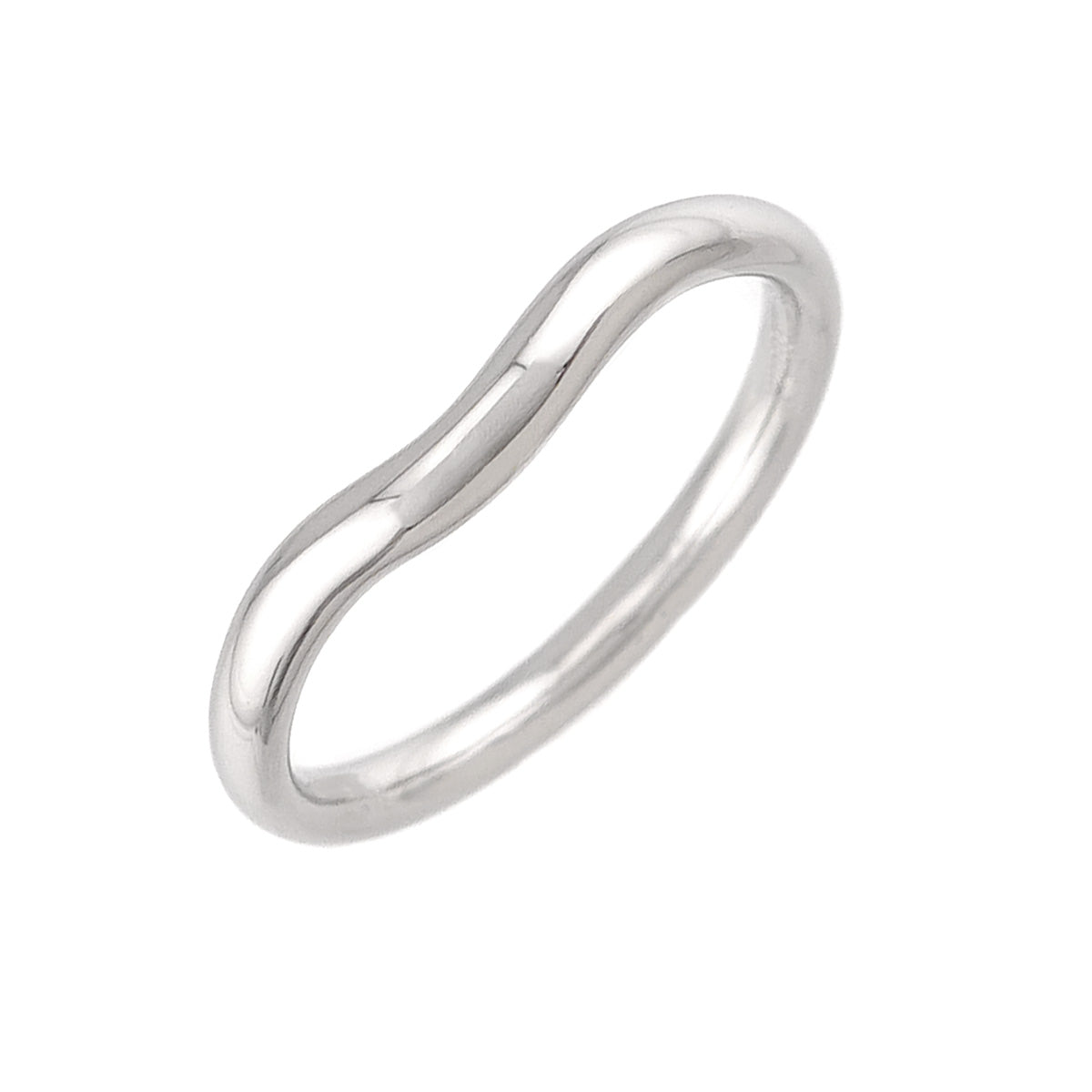 Curved Band Ring Pt Platinum size6.25-6.5(US)