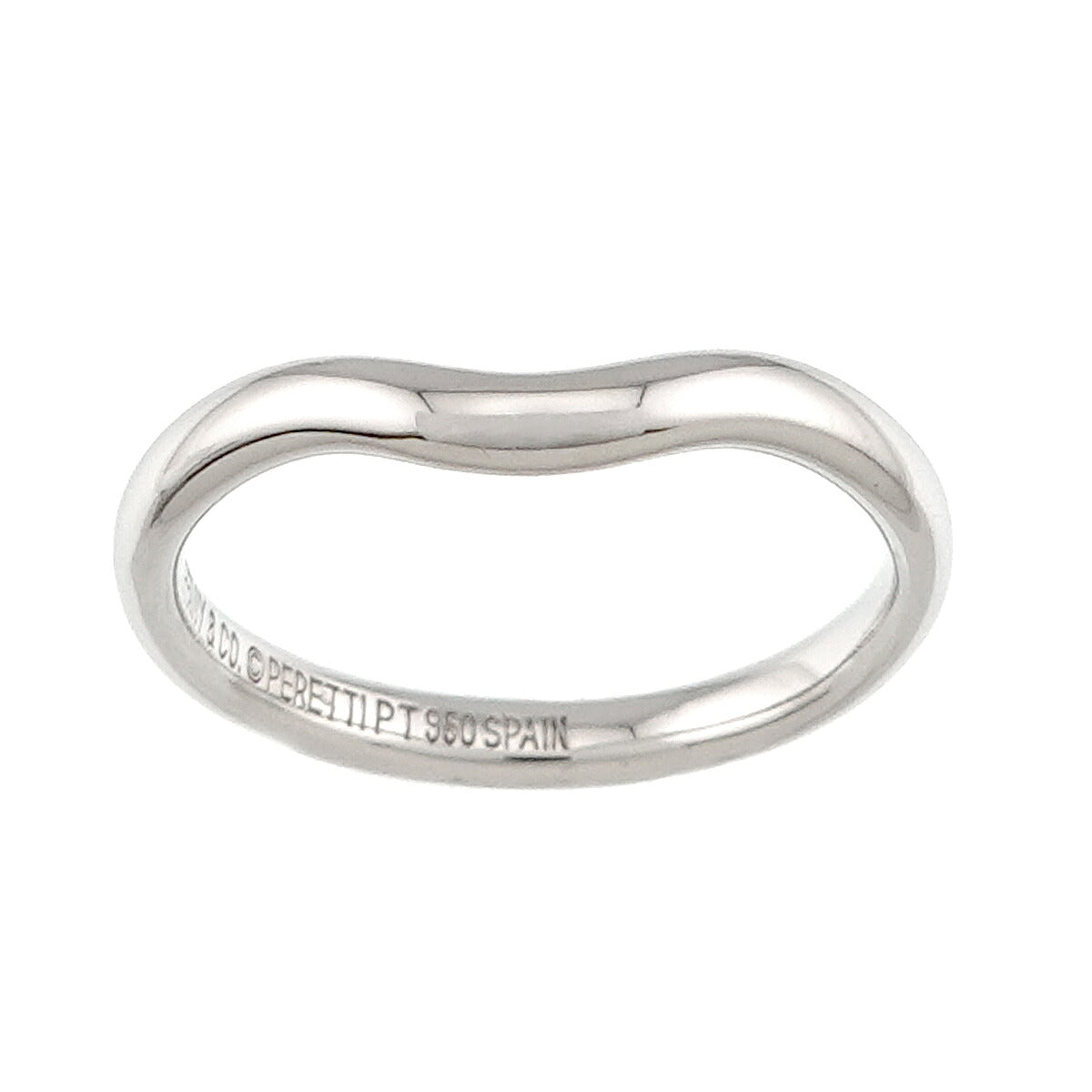 Curved Band Ring Pt Platinum size4.75-5(US)