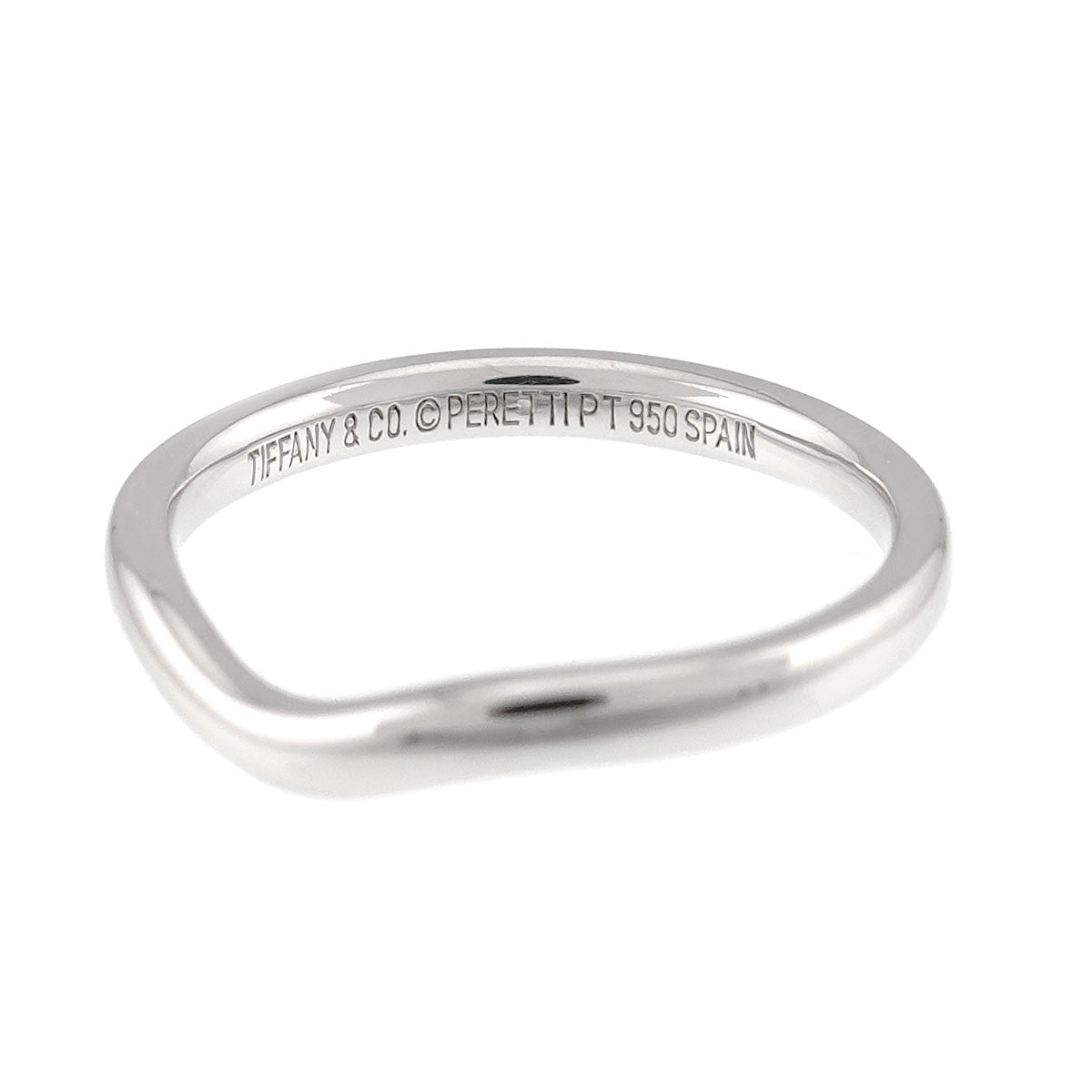 Curved Band Ring Pt Platinum size4.75-5(US)