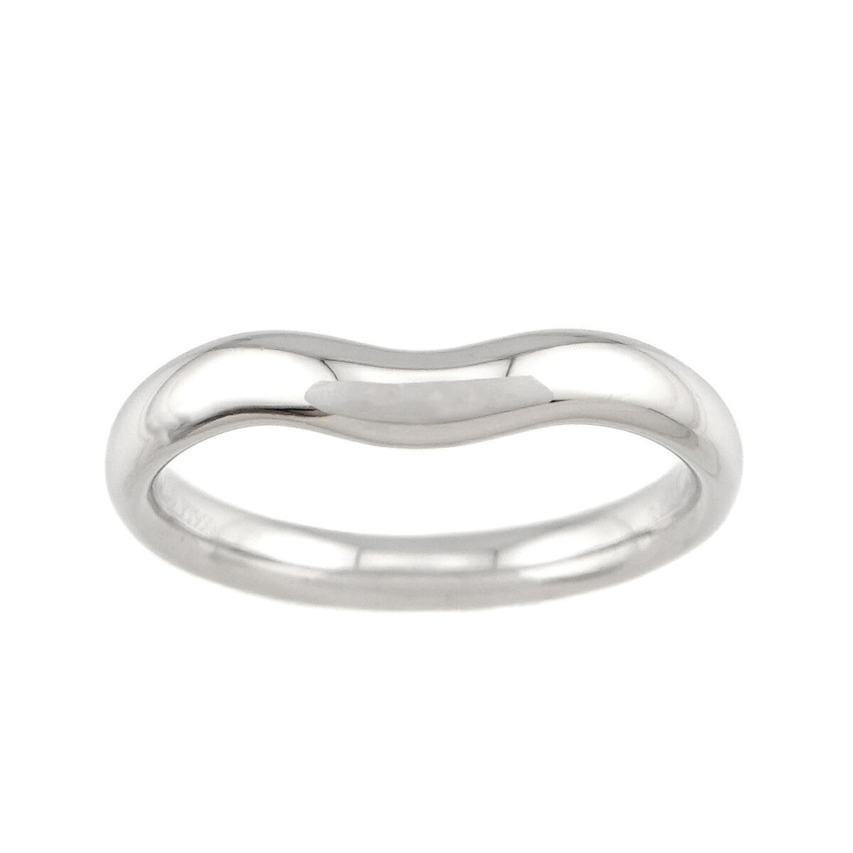 Wide Curved Band Ring Pt Platinum size7.5(US)