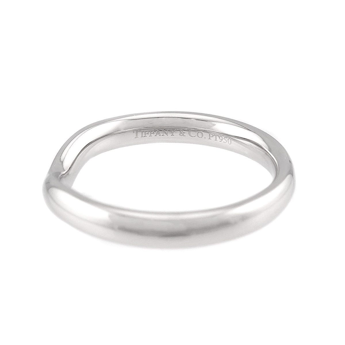 Wide Curved Band Ring Pt Platinum size7.5(US)