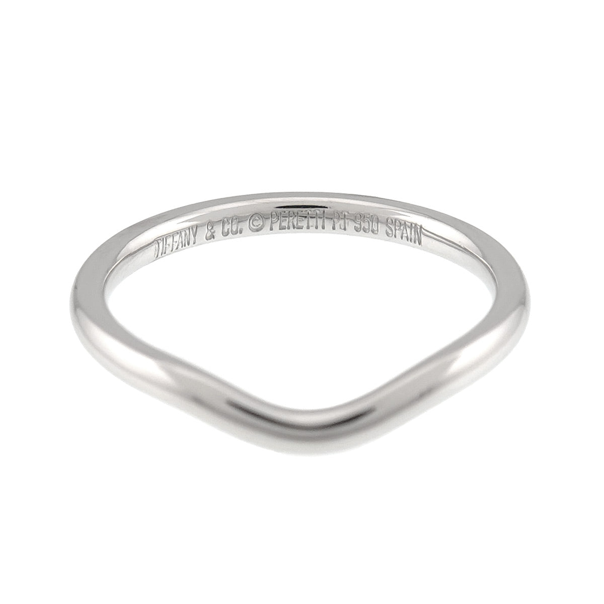 Curved Band Ring Pt Platinum size6.75(US)