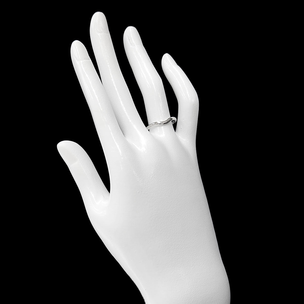 Curved Band Ring Pt Platinum size6.75(US)