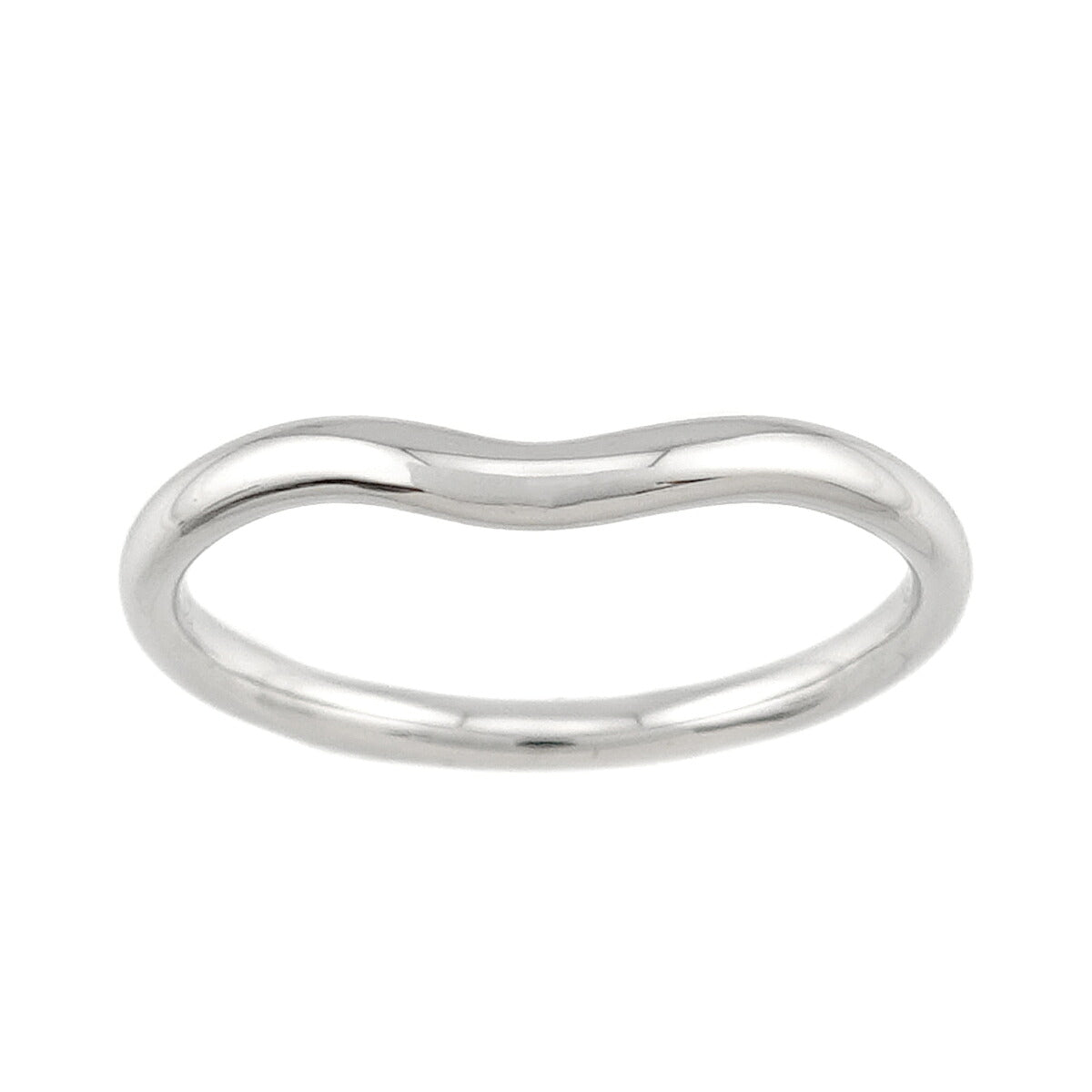 Curved Band Ring Pt Platinum size7.75-8(US)
