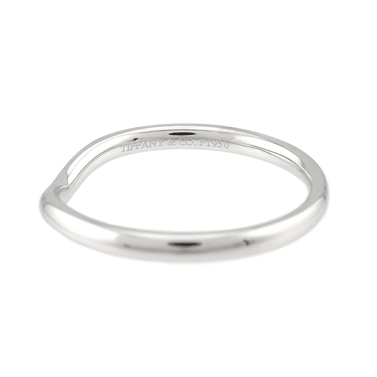 Curved Band Ring Pt Platinum size7.75-8(US)