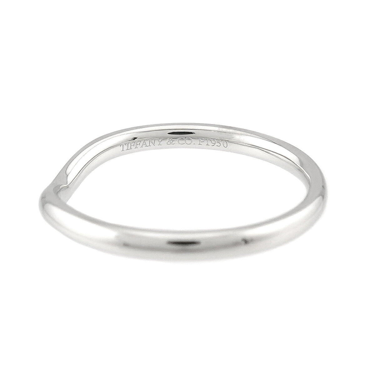 Curved Band Ring Pt Platinum size7.75-8(US)