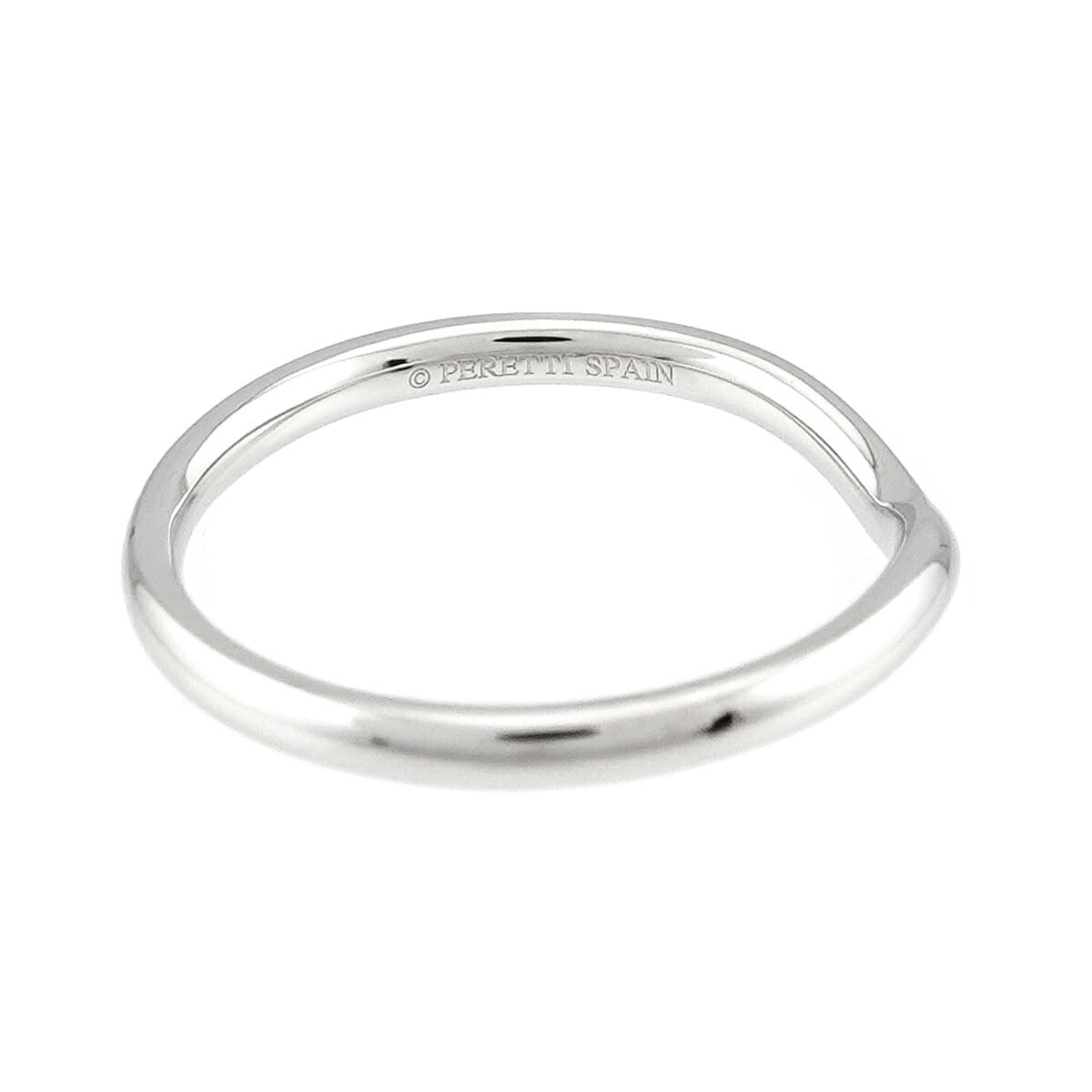 Curved Band Ring Pt Platinum size7.75-8(US)