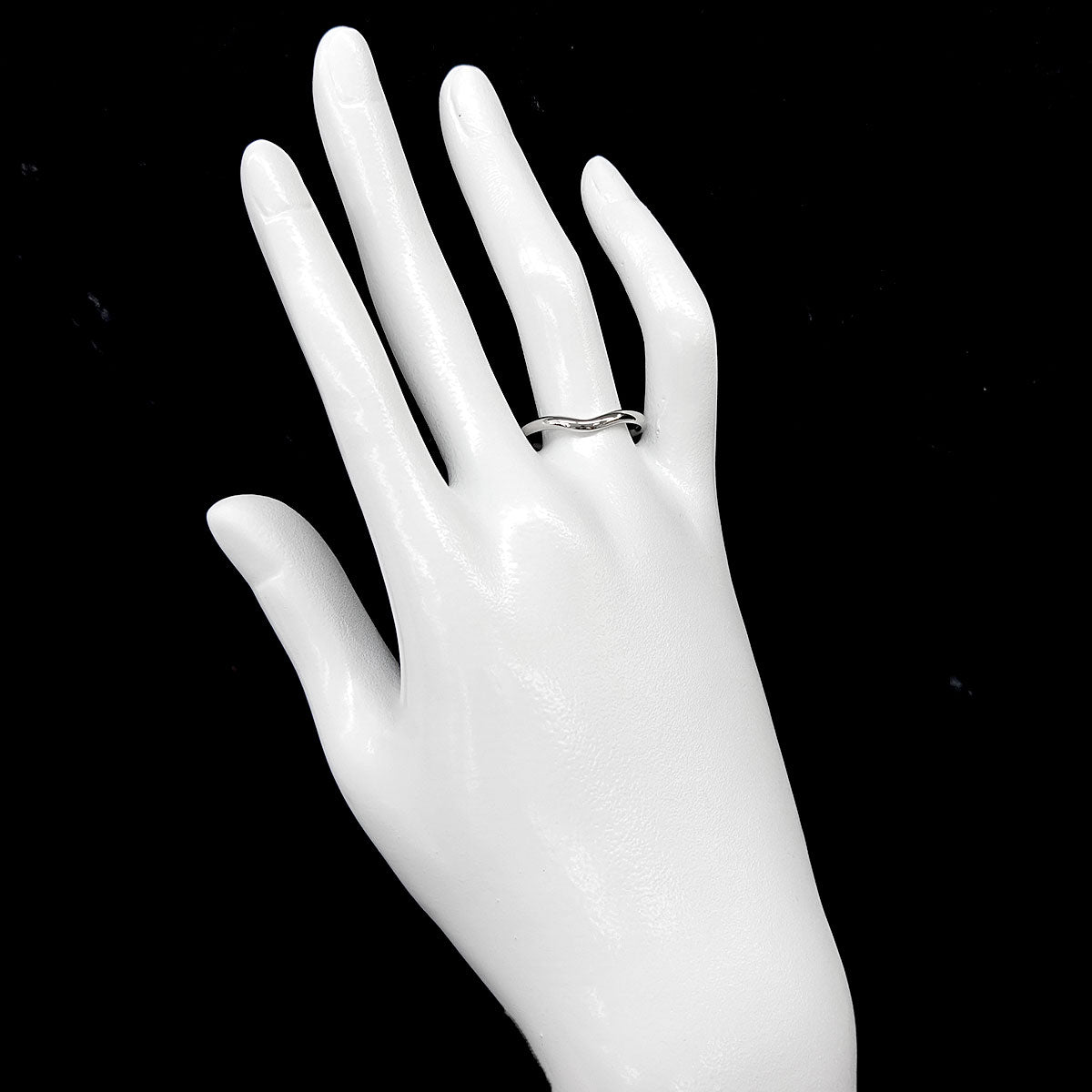 Curved Band Ring Pt Platinum size7.75-8(US)