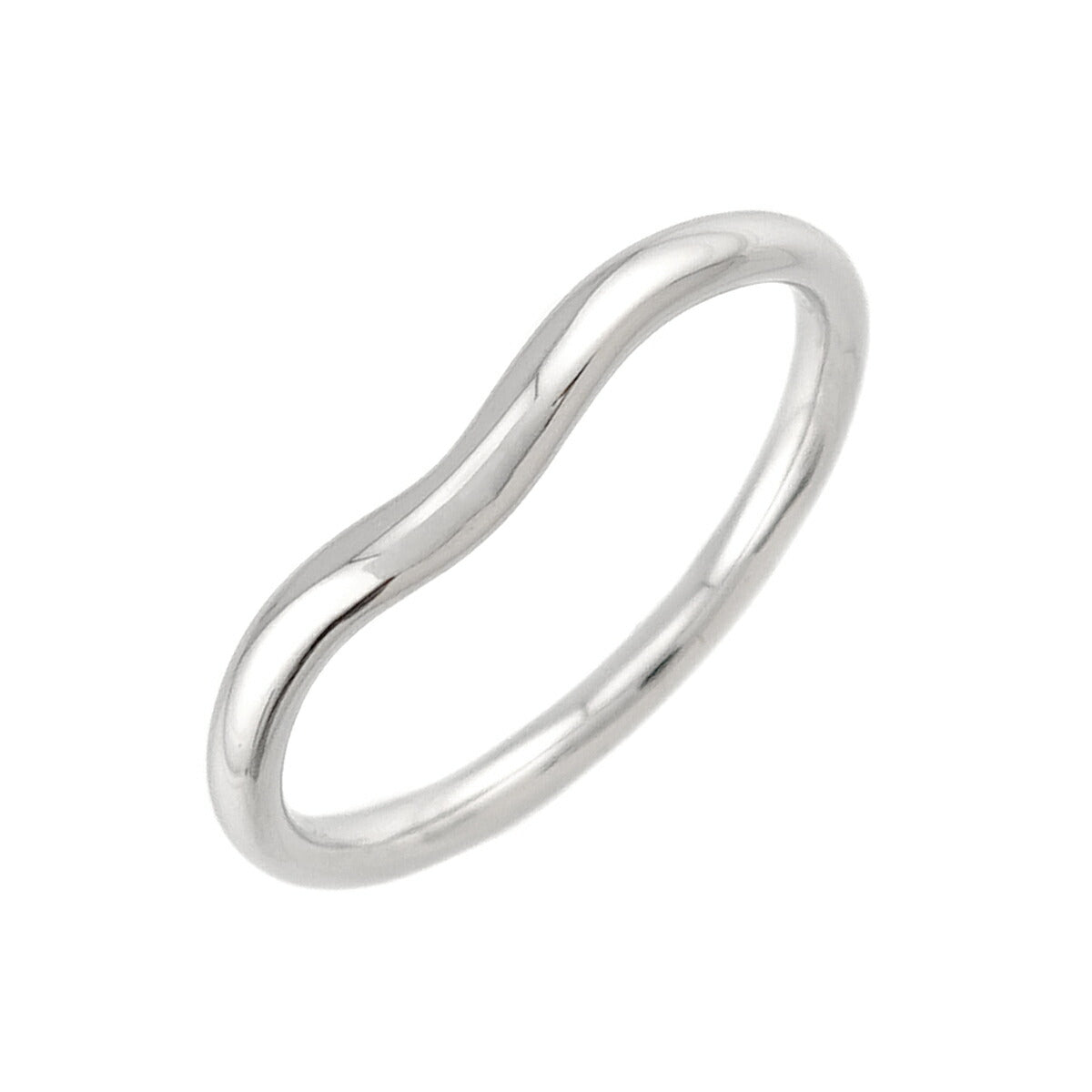 Curved Band Ring Pt Platinum size7.75-8(US)