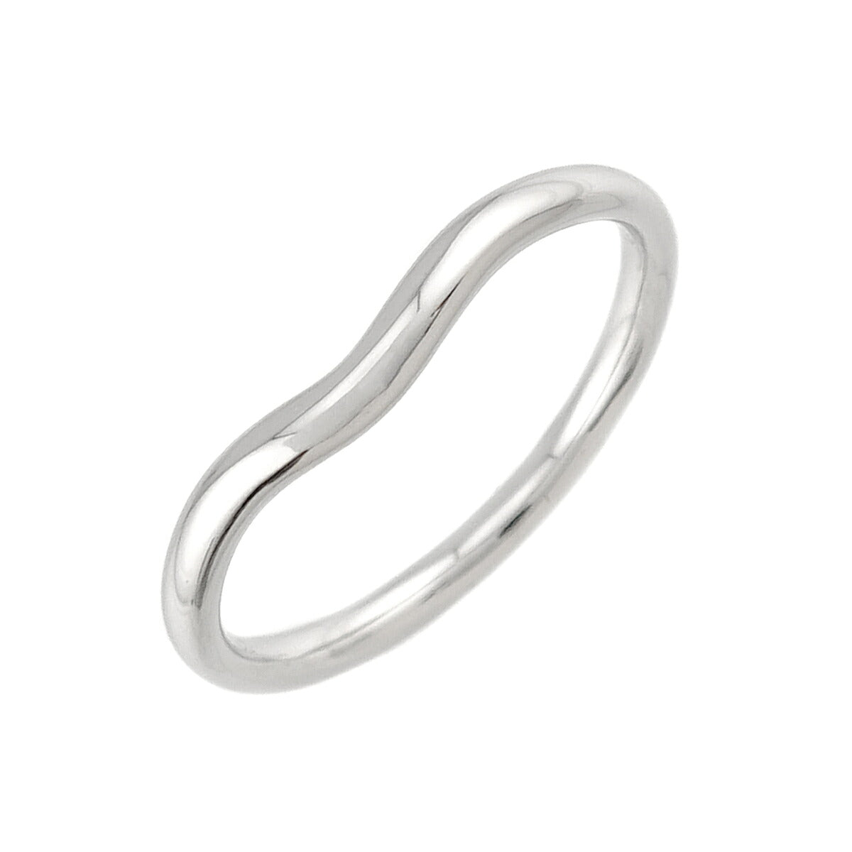 Curved Band Ring Pt Platinum size7.75-8(US)