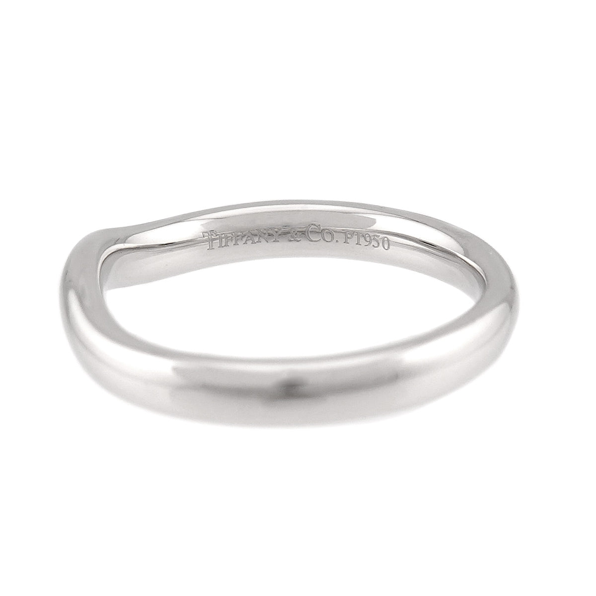 Wide Curved Band Ring Pt Platinum size6.25-6.5(US)